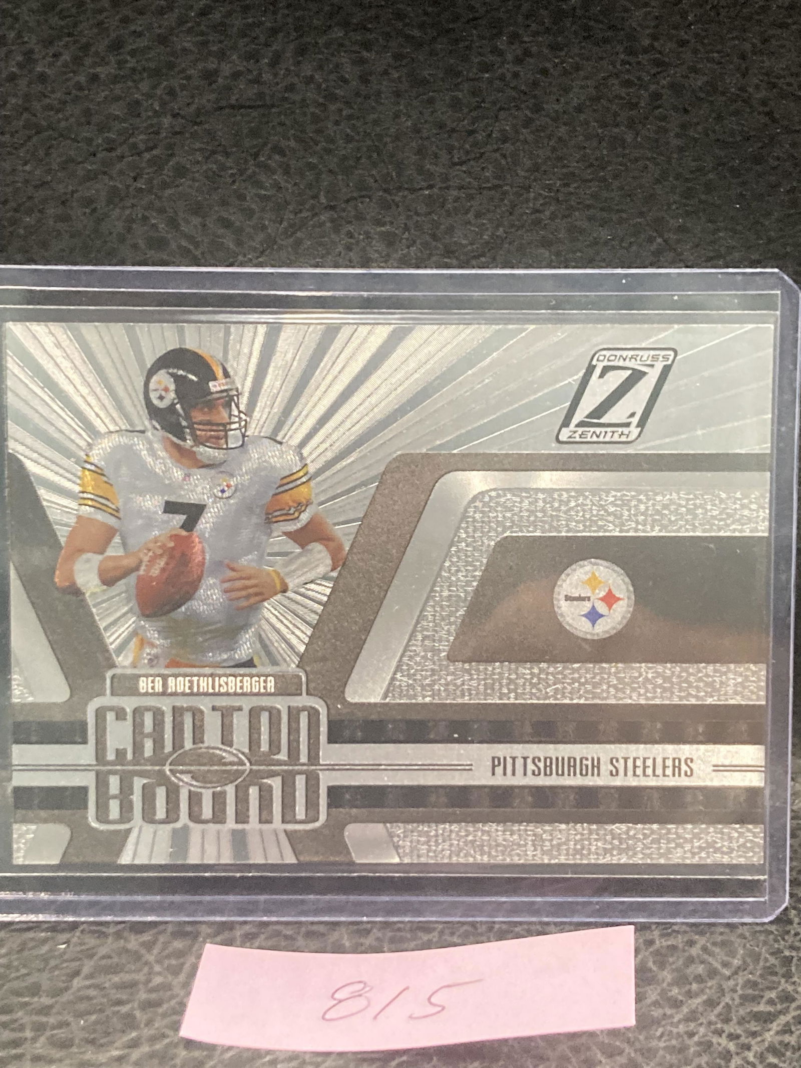 Ben Roethlisberger 2005 Zenith Canyon Bound Duflex Insert Cardsteelers: Ben Roethlisberger 2005 Zenith Canyon Bound Duflex Insert Cardsteelers