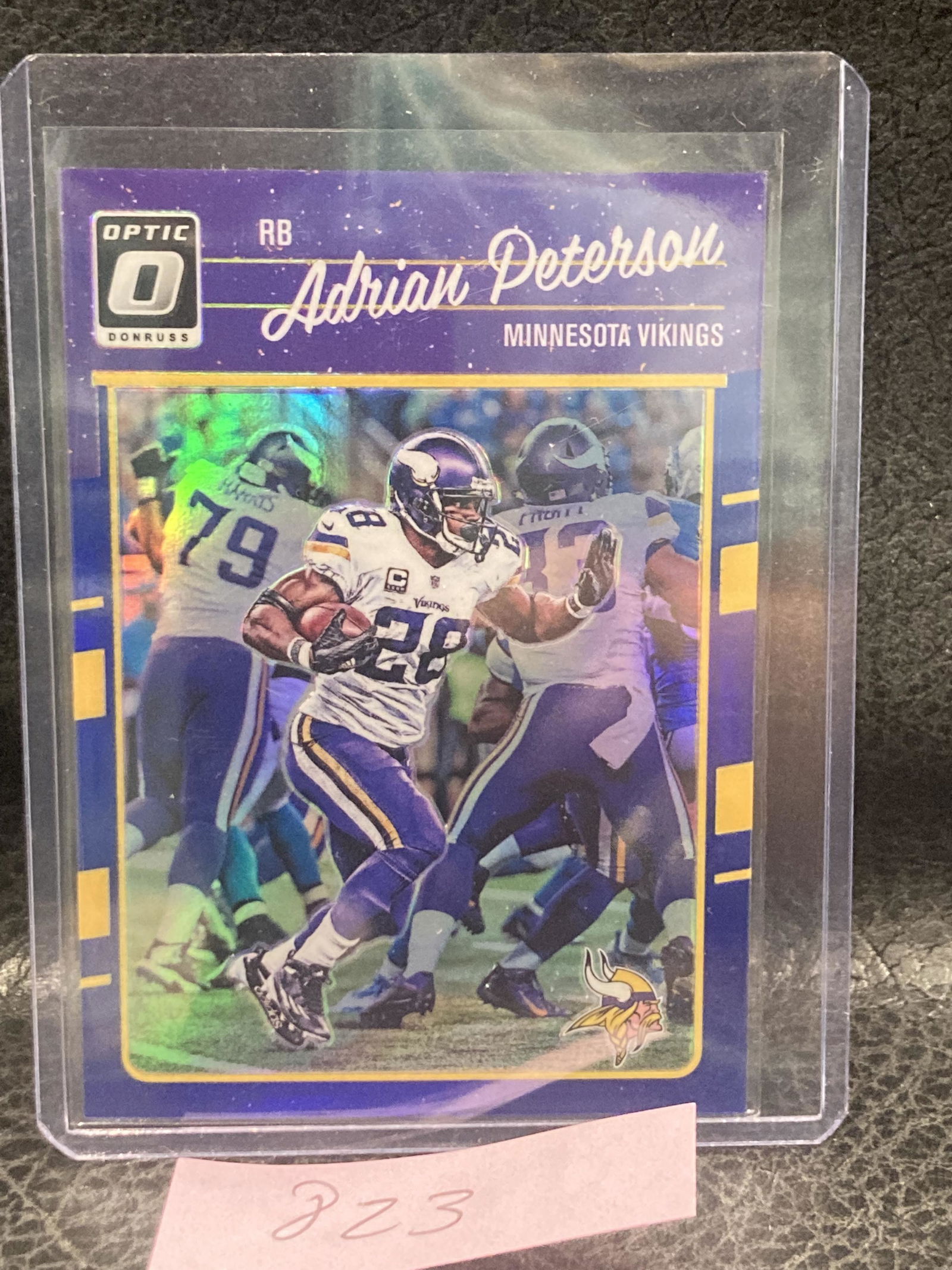 Adrian Peterson 2016 Donruss 1st Year Optic Holo #60 Silver Prizm Vikings (1 of 2)