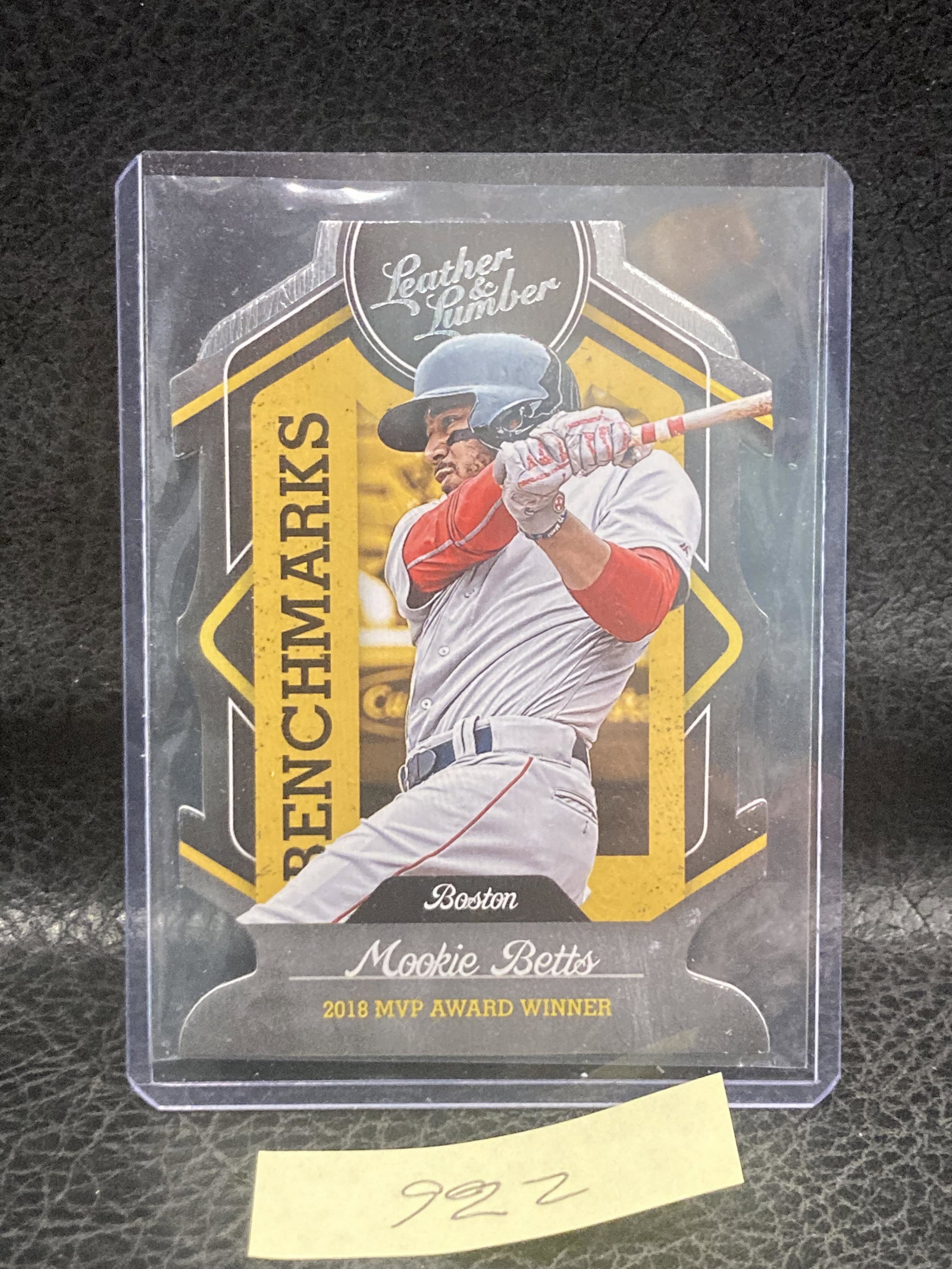 Mookie Betts2019 Panini Leather & Lumber Benchmarks #B-13: Mookie Betts2019 Panini Leather & Lumber Benchmarks #B-13
