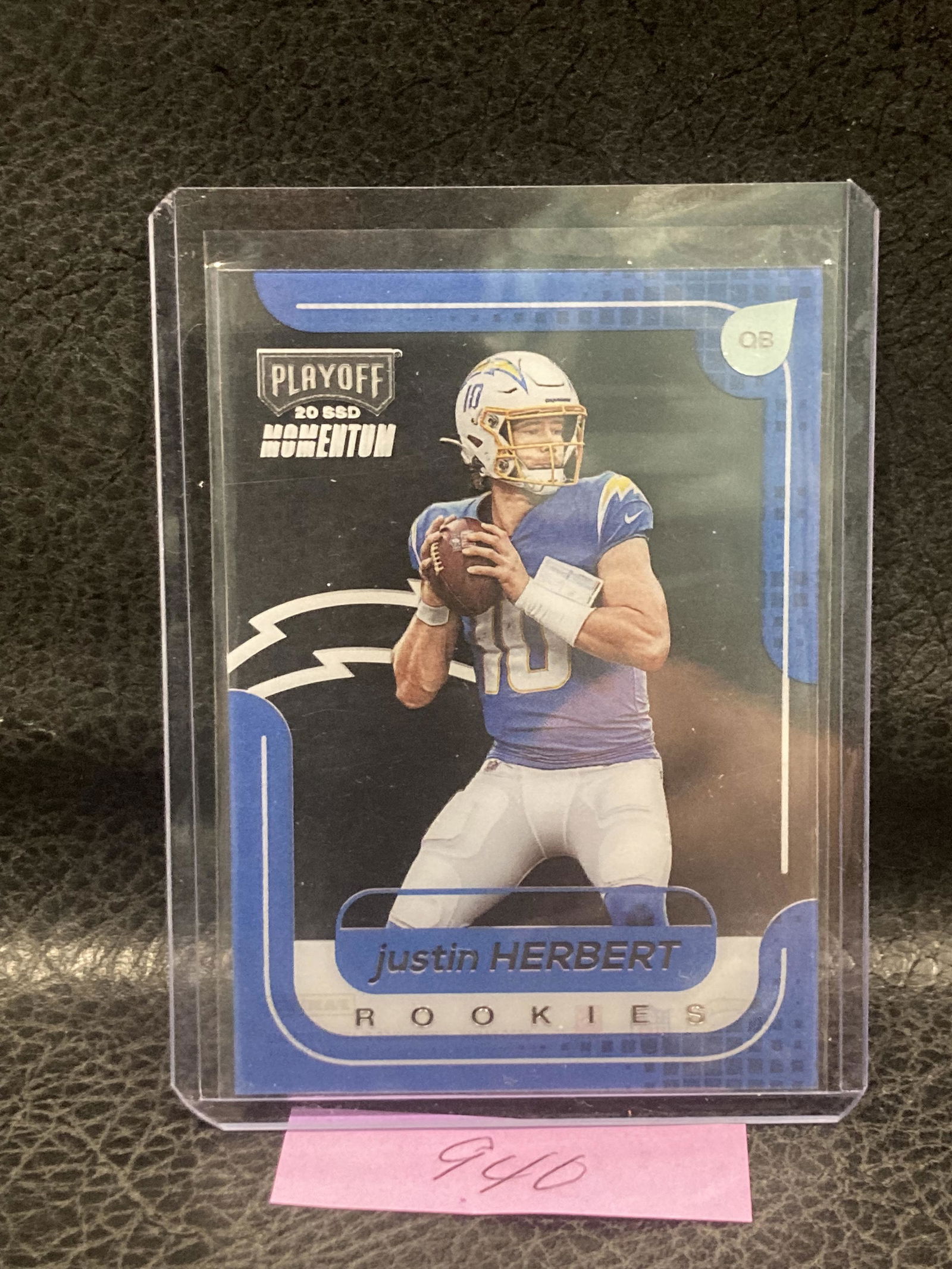 Justin Herbert 2020 Chronicles Playoff Momentum Rc M-3 Rc Clear Chargers Rookie (1 of 2)