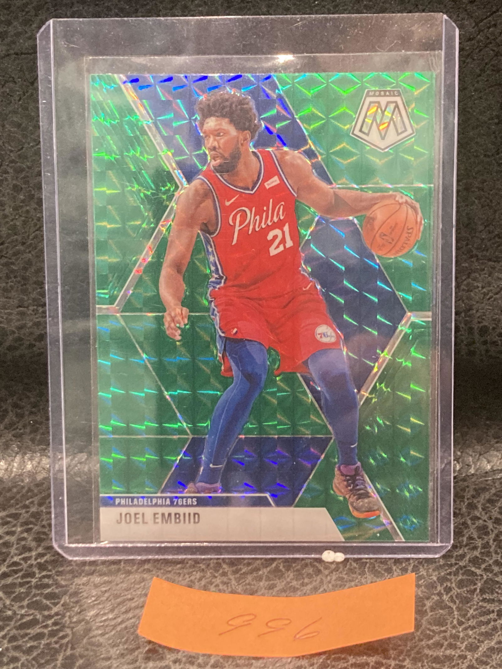 Joel Embiid 2019-20 Mosaic Green #189 76ers (1 of 2)