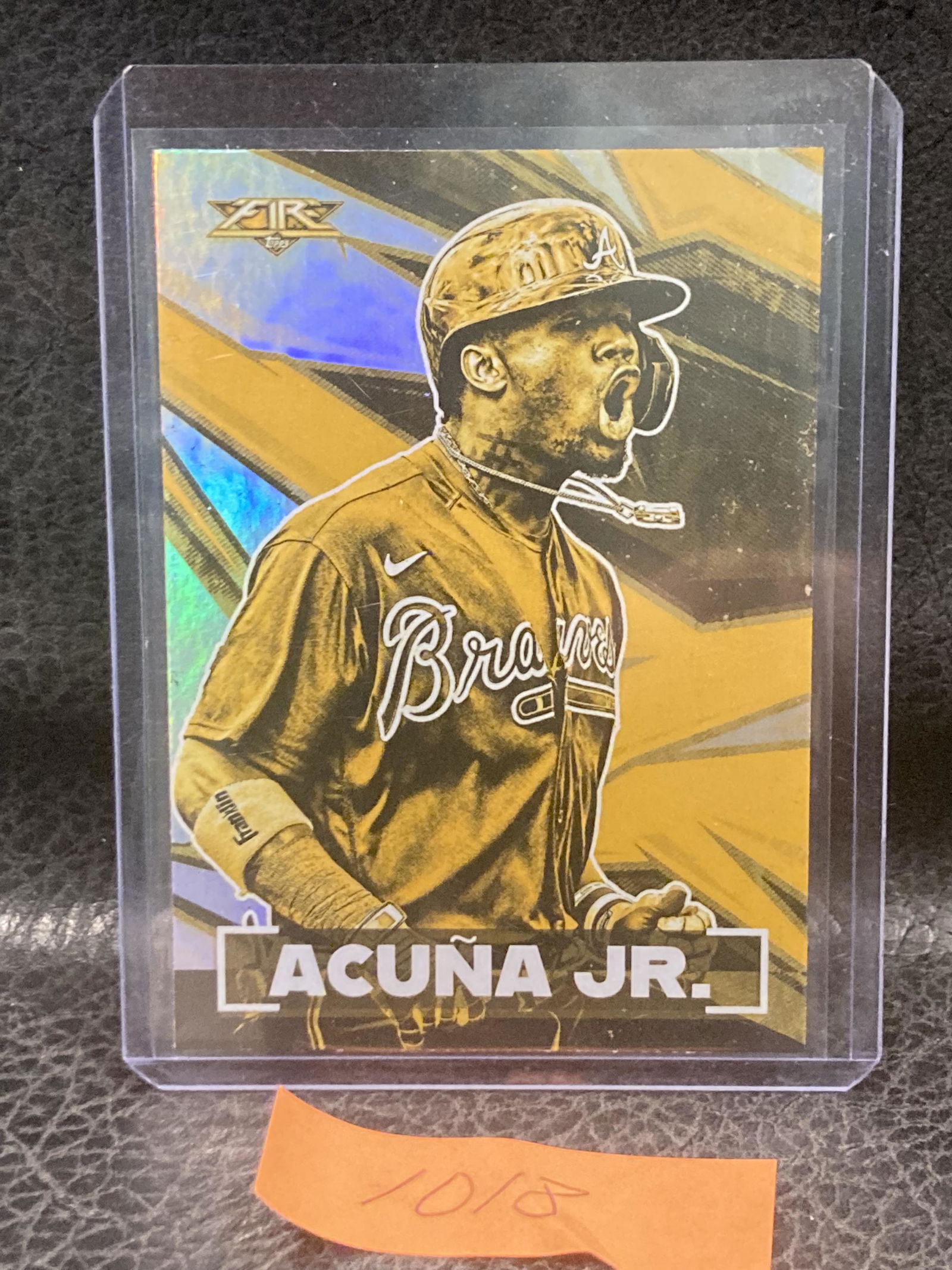 Ronald Acuna Jr 2021 Topps Fire Gold Minted Card Atlanta Braves (1 of 2)
