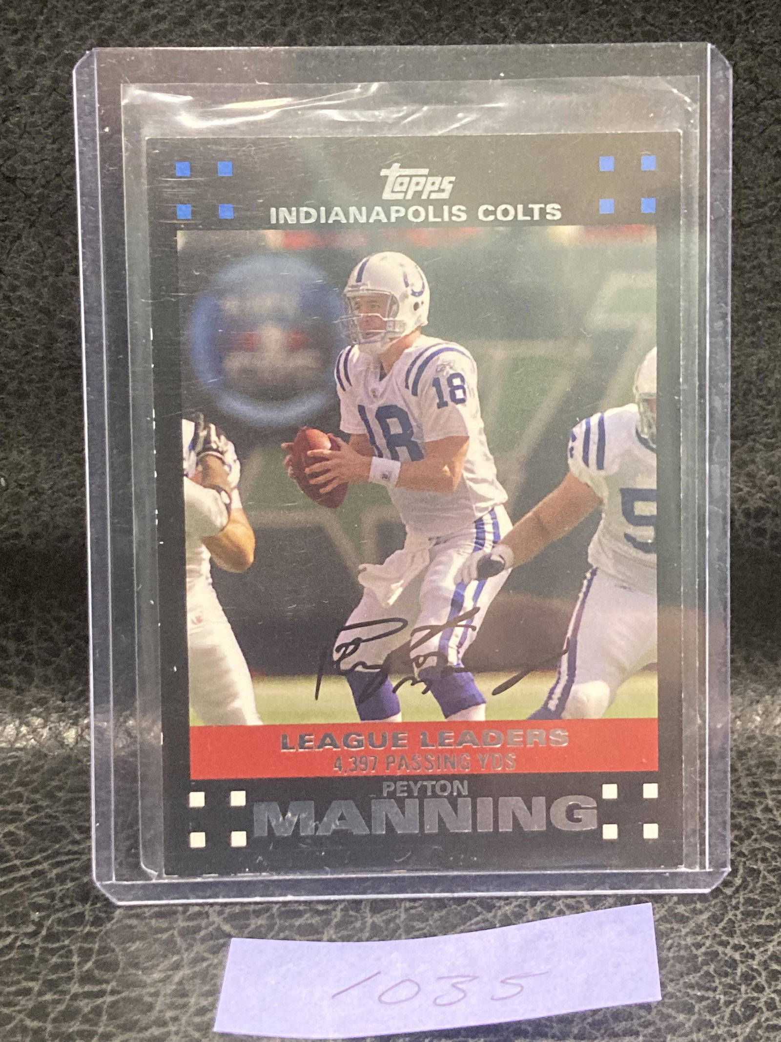 Peyton Manning 2007 Topps #396 League Leaders Colts: Peyton Manning 2007 Topps #396 League Leaders Colts