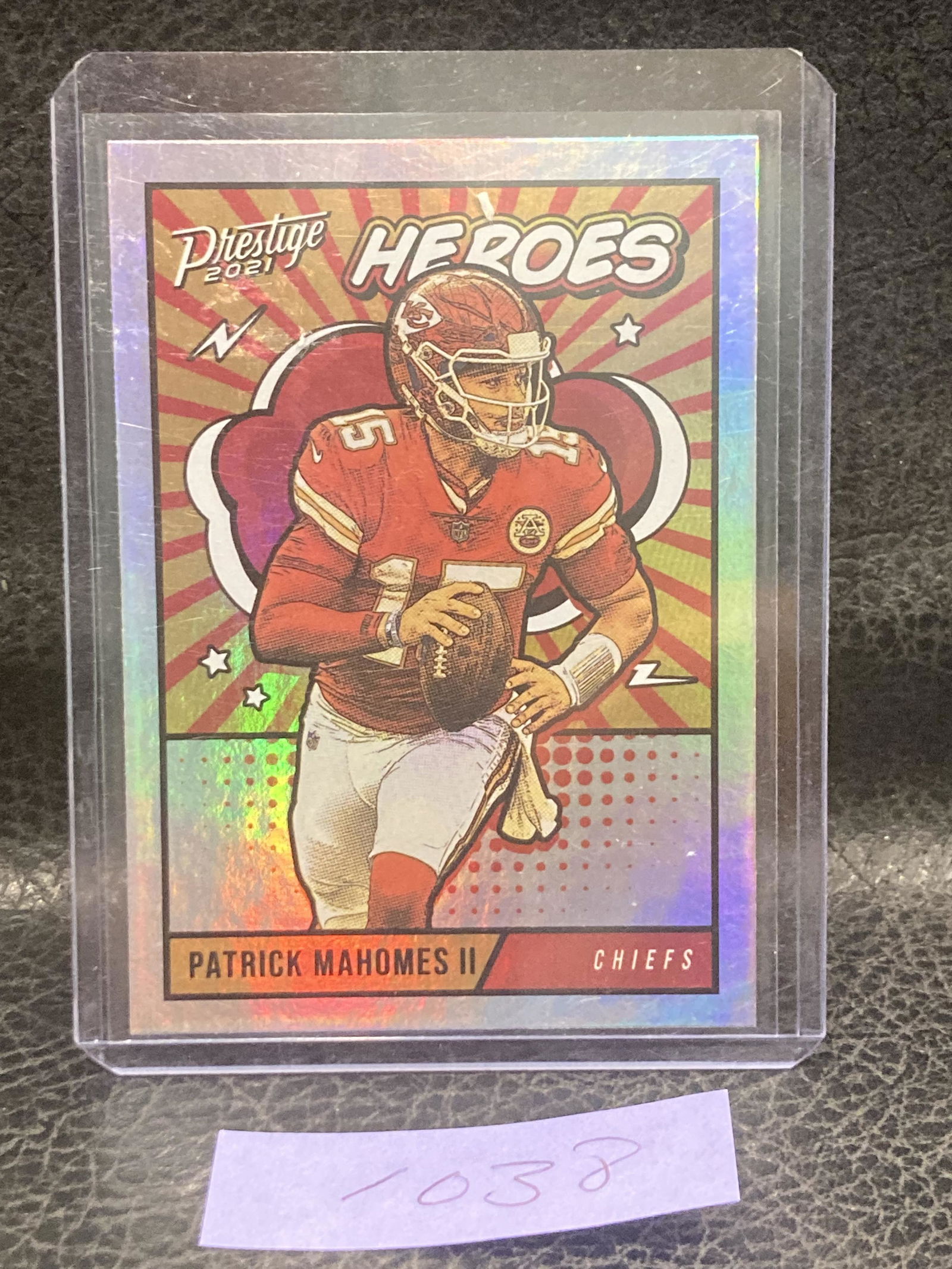 Patrick Mahomes Silver Holo Foil Heroes  2021 Panini Prestige Chiefs (1 of 2)