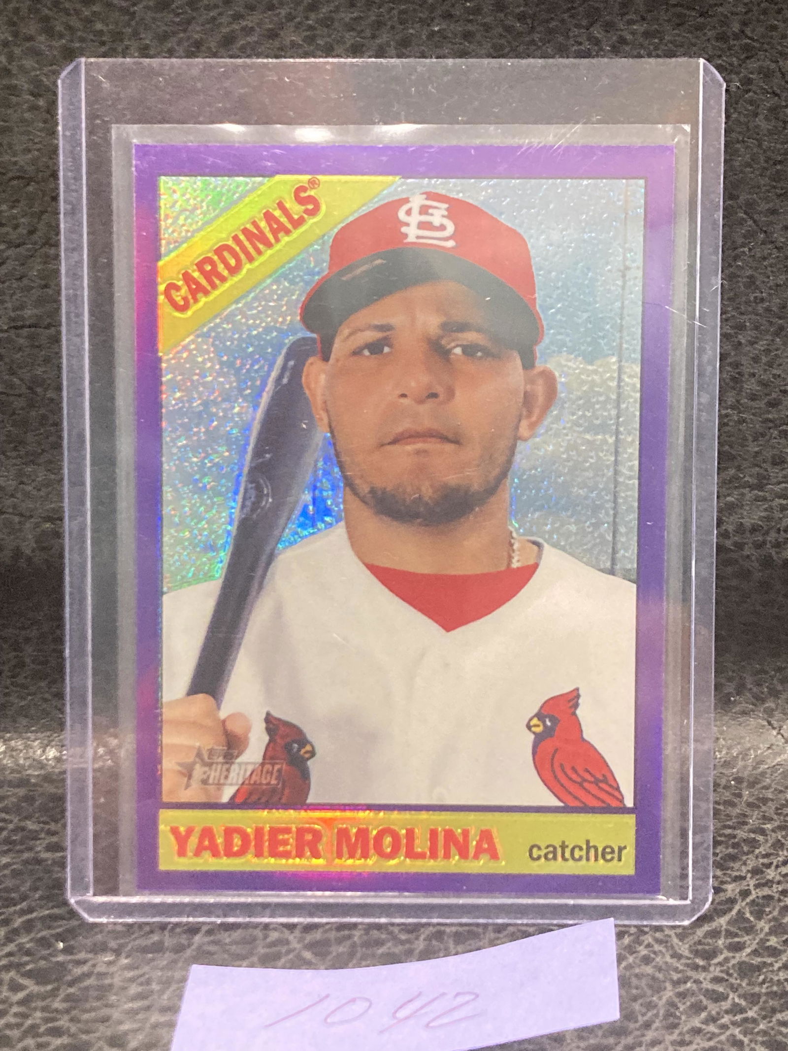 Yadier Molina 2015 Topps Heritage Thc-275 Purple Border St Louis Cardinals (1 of 2)