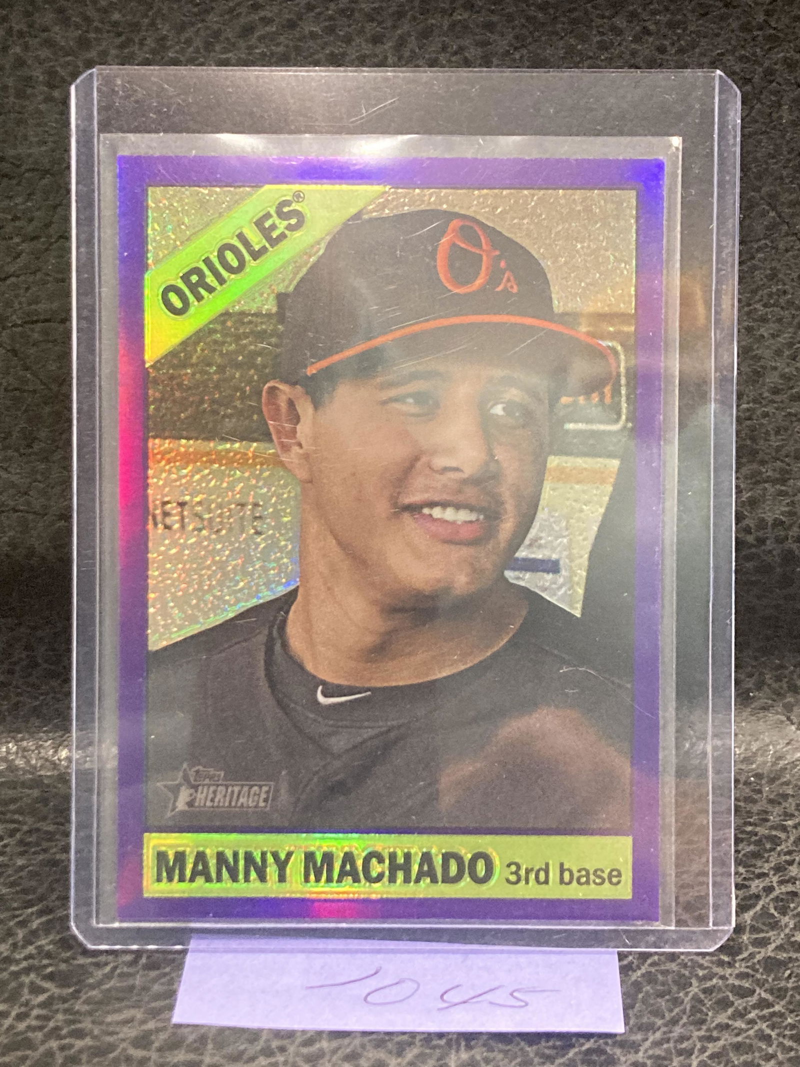 Manny Machado 2015 Topps Heritage Hot Box Chrome Purple Refractor #THC-454 (1 of 2)