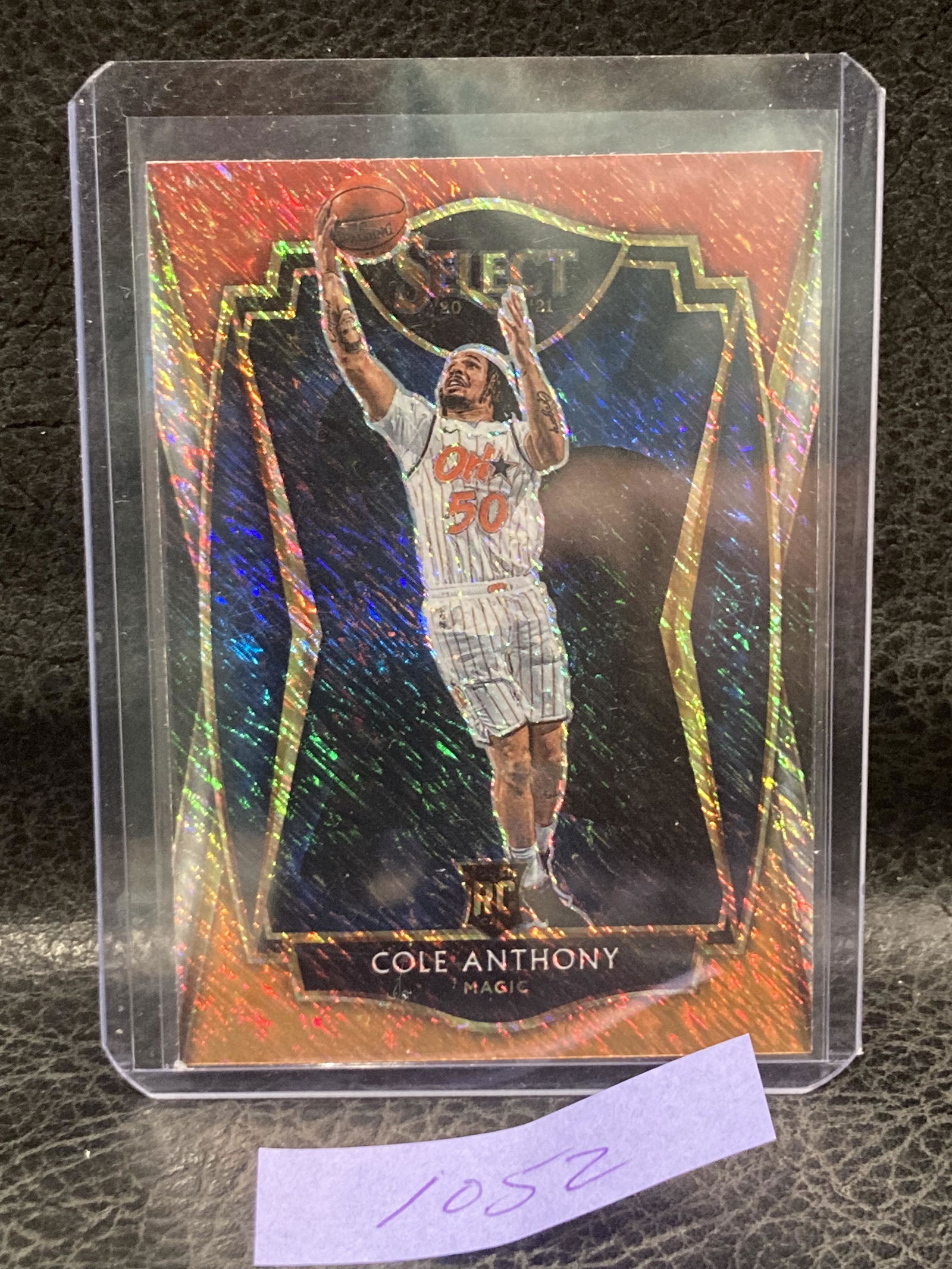 Cole Anthony Select Premier Level Red White Orange Shimmer Prizm Rc Card Sp (1 of 2)