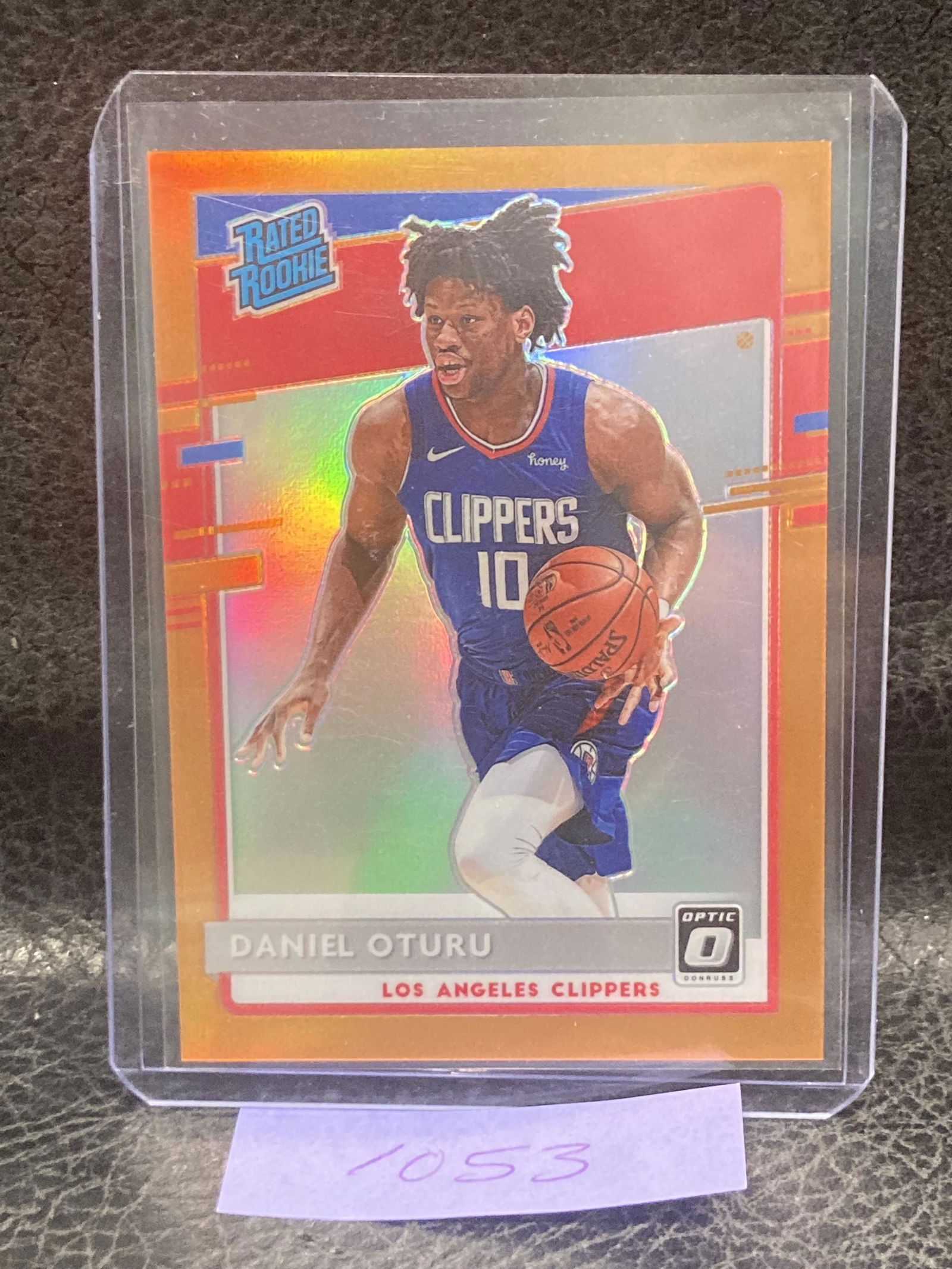 Daniel Oturu 2020-21 Donruss Optic Rated Rookie Orange Prizm #183 Rc #/199 (1 of 2)