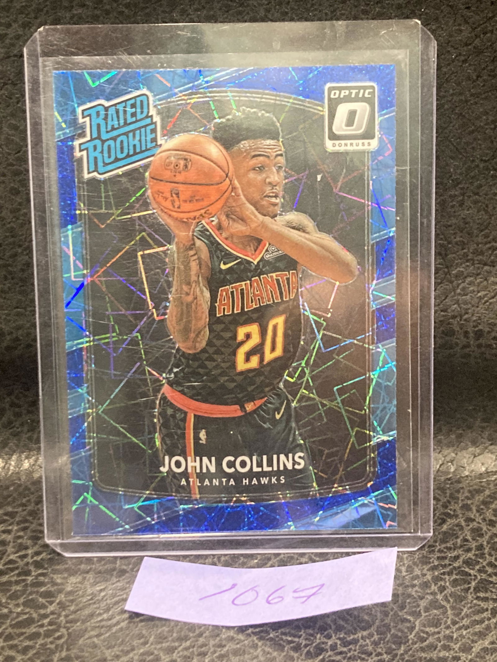 John Collins 2017-18 Donruss Optic Blue Velocity Prizm Rookie #182 Rc (1 of 2)