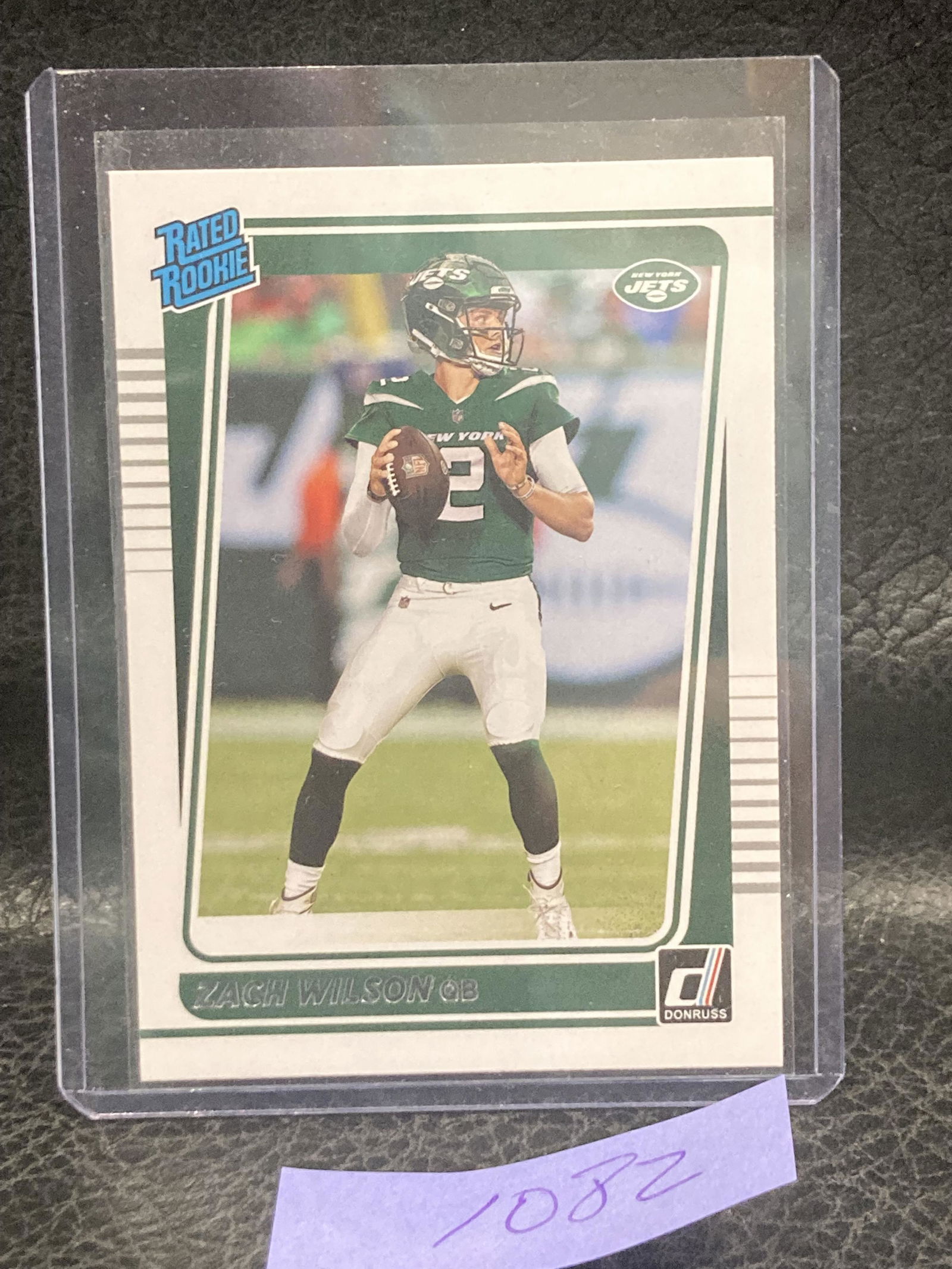 Zach Wilson 2021 Panini Donruss Rated Rookie Rc Card #252 New York Jets (1 of 2)