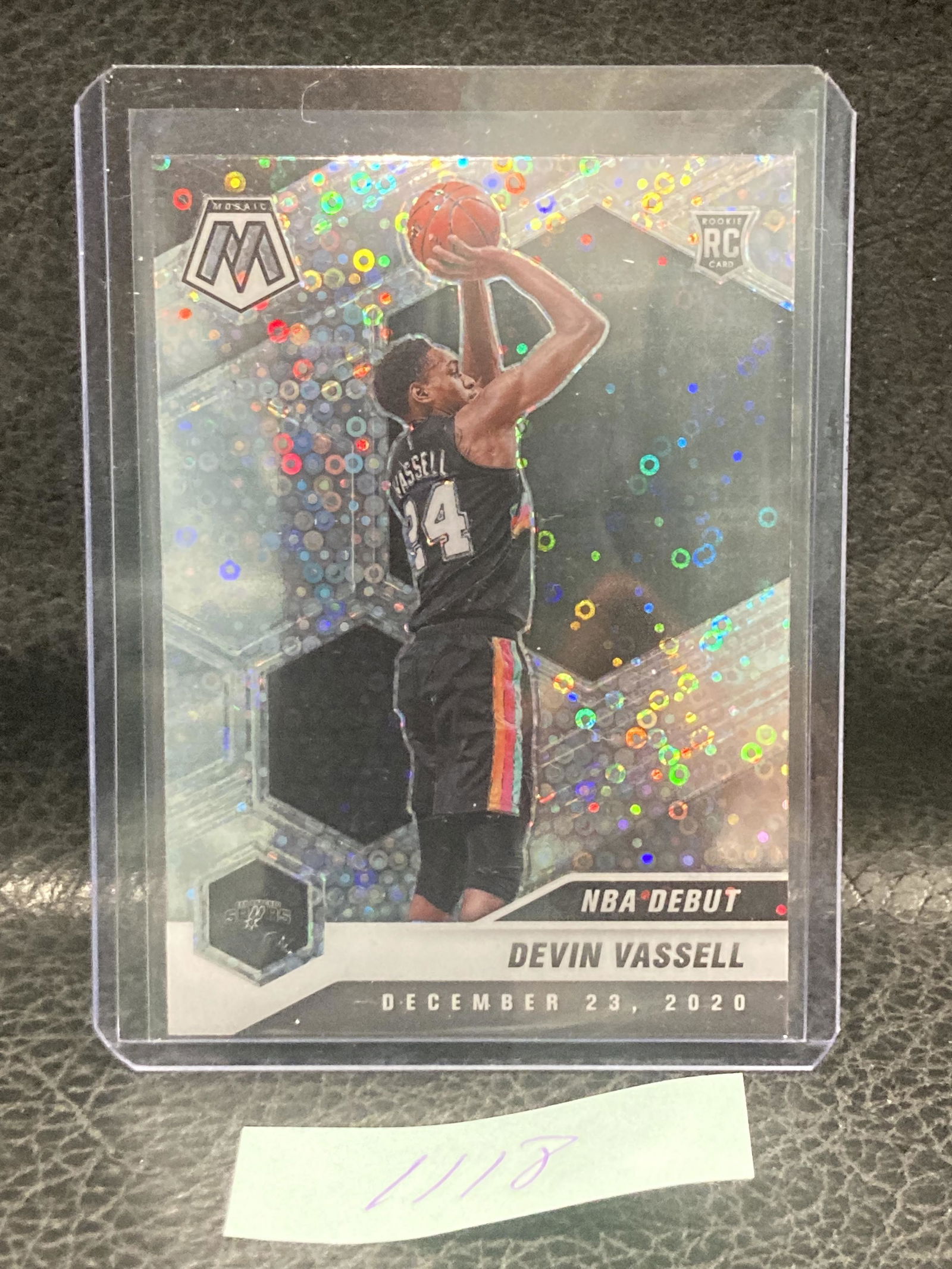 Devin Vassell 2020-21 Mosaic Fast Break Nba Debut Silver Disco Prizm #278 Rc (1 of 2)