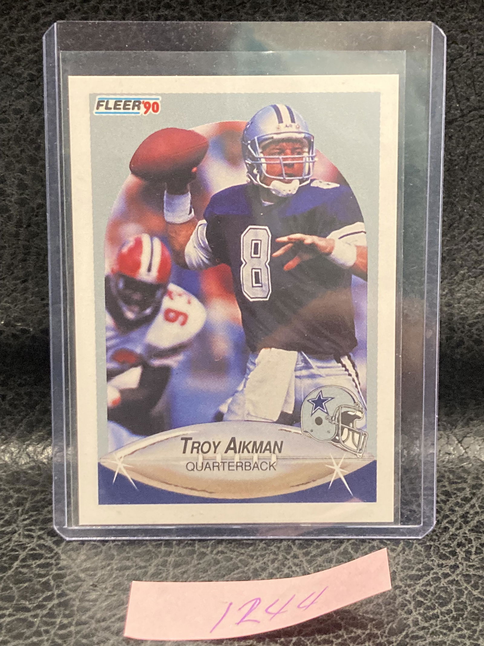 Troy Aikman 1990 Fleer #384 Dallas Cowboys (1 of 2)