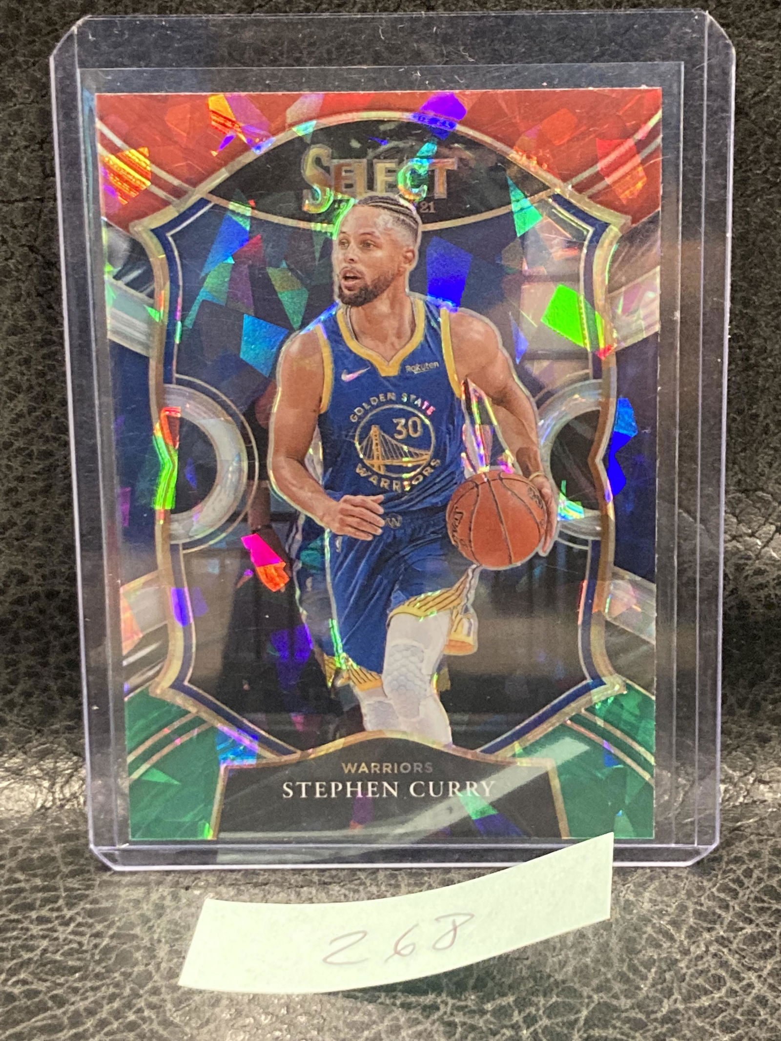 Steph Curry 2020-21 Select Concourse Cracked Ice Red White Green Prizm #57 (1 of 2)