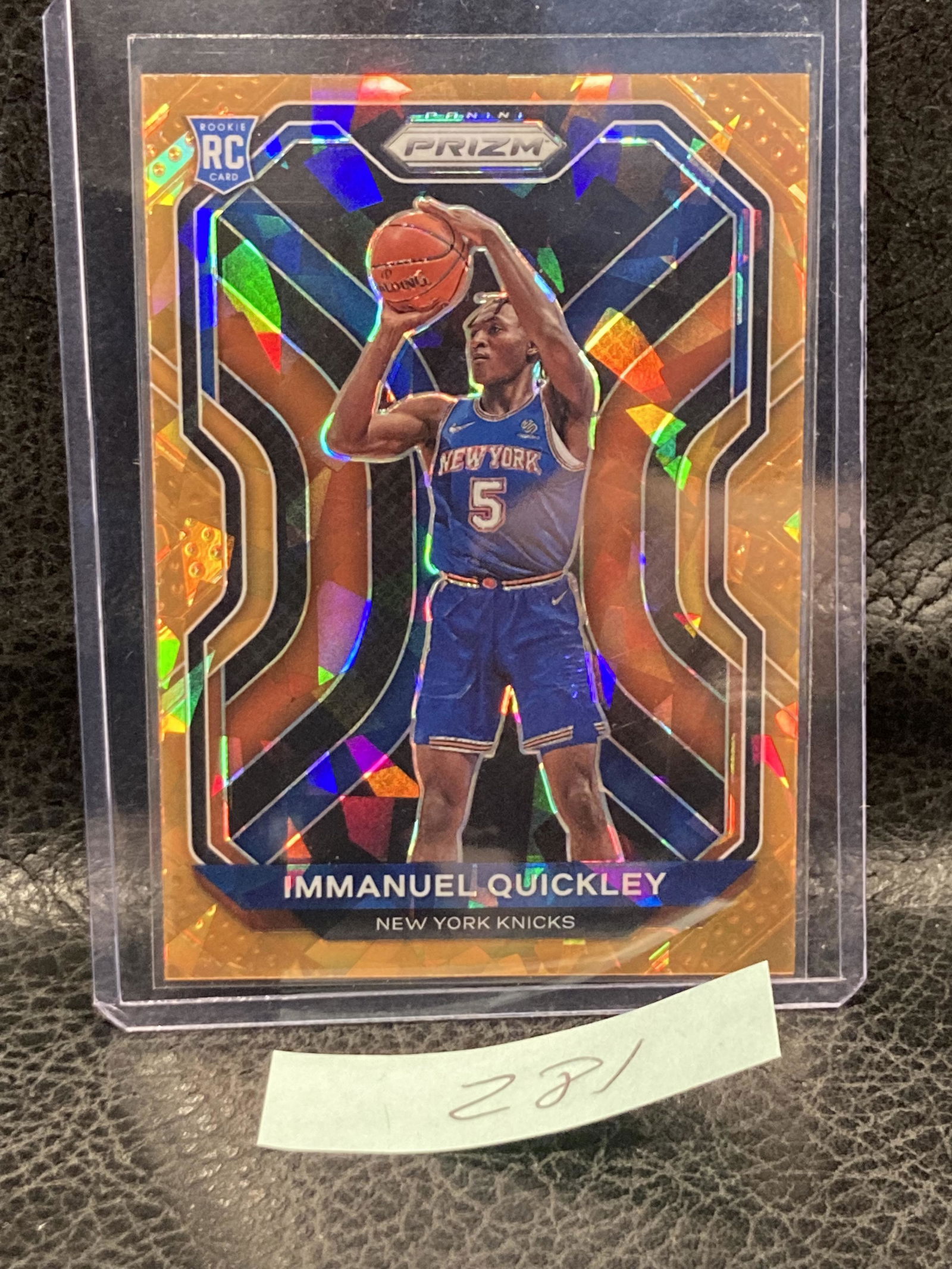 Immanuel Quickley 2020-21 Nba Prizm Orange Cracked Ice Rc Knicks (1 of 2)