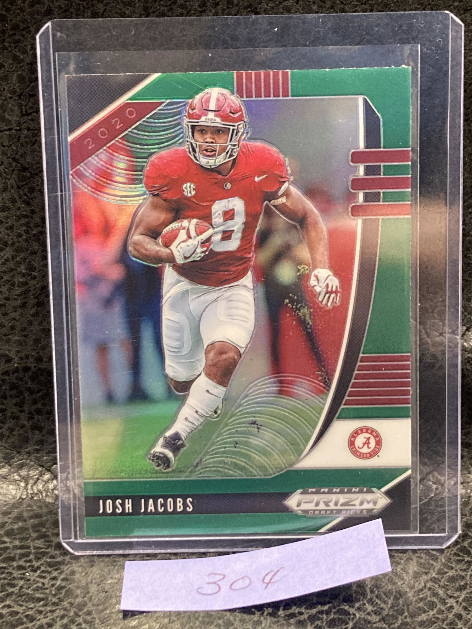 Josh Jacobs 2020 Prizm Draft Picks Prizms Green #57 Raiders (1 of 2)