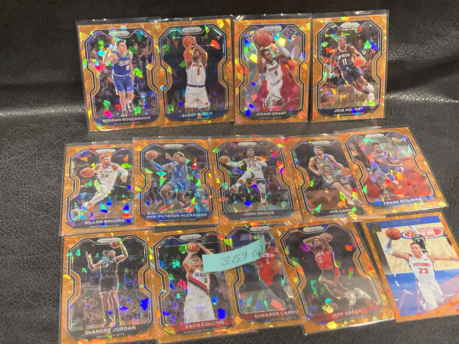 2020-21 Orange Cracked Ice Basketball Lot Of 14 Cards (1 of 3)