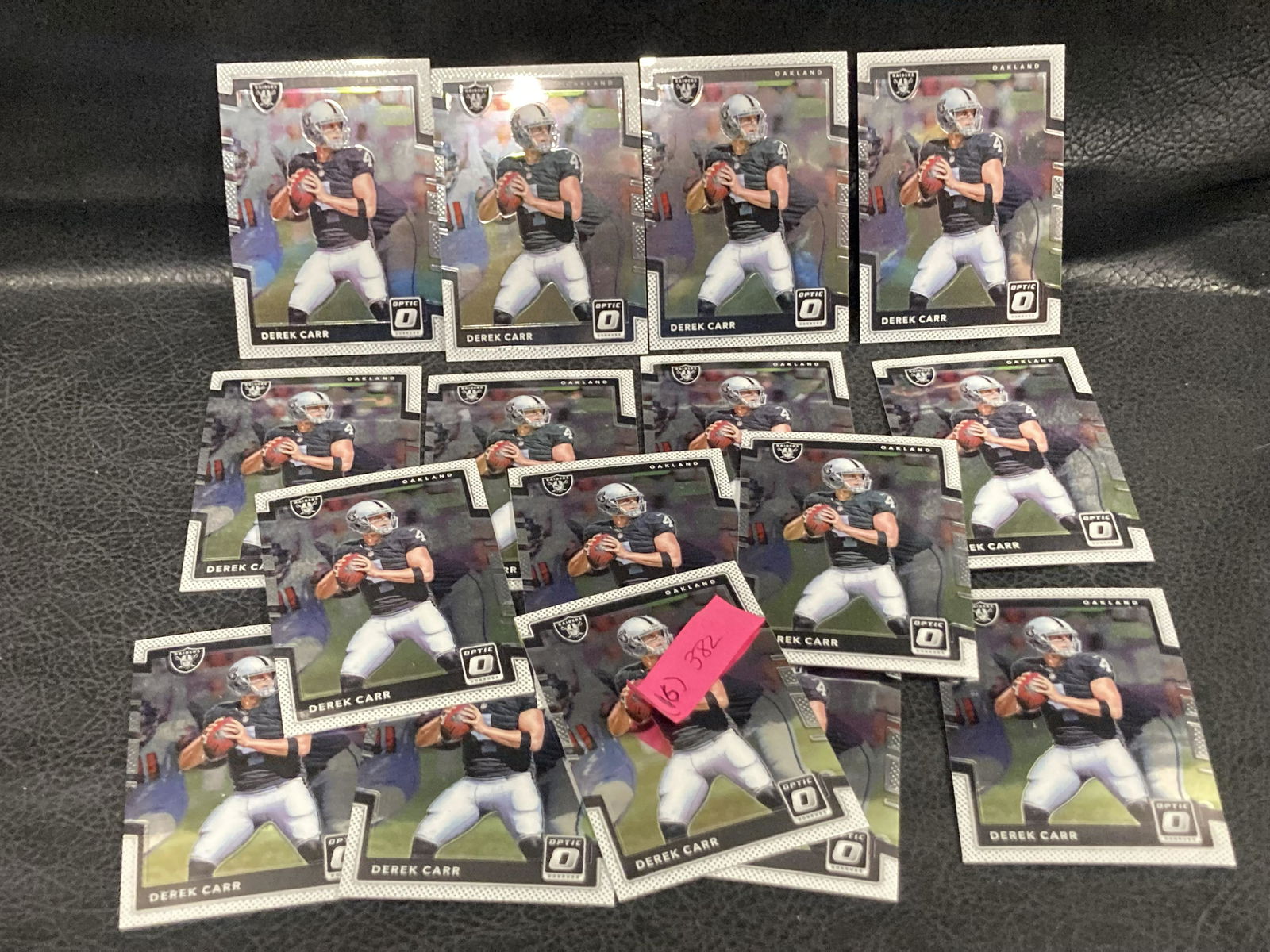2017 Optic Lot Of 16 Derek Carr Football Cards Raiders (1 of 3)
