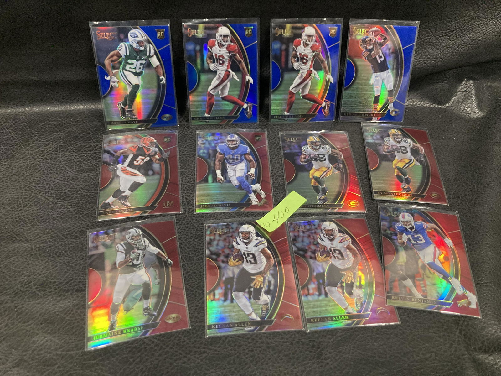 2017 Red Blue Select Lot Of 12 Football Cards Silvers Holo Colors Refractors (1 of 3)