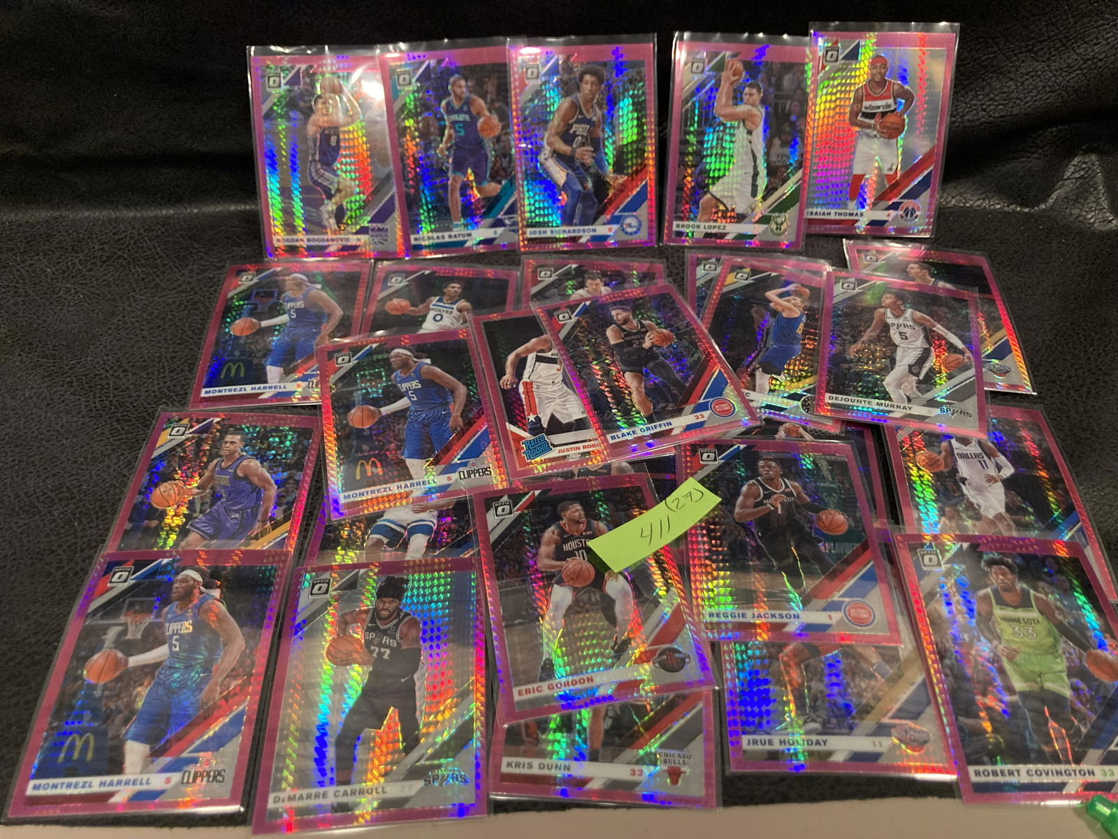 2019-20 Pink Optic Pink Hyper Basketball Lot Of 27 Cards (1 of 3)