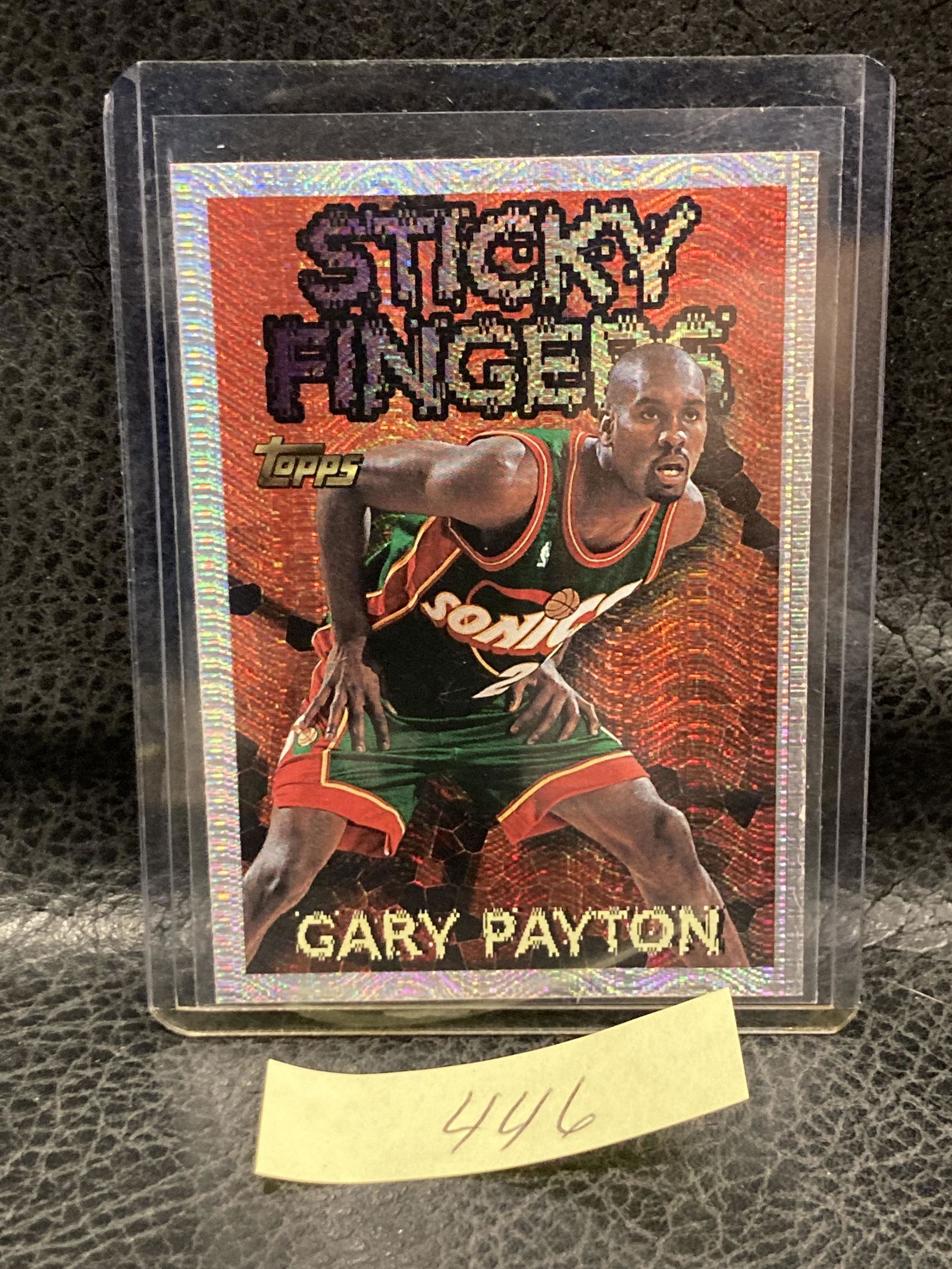 Gary Payton 1996 Topps #16 Sticky Fingers Seasons Best Sonics (1 of 2)