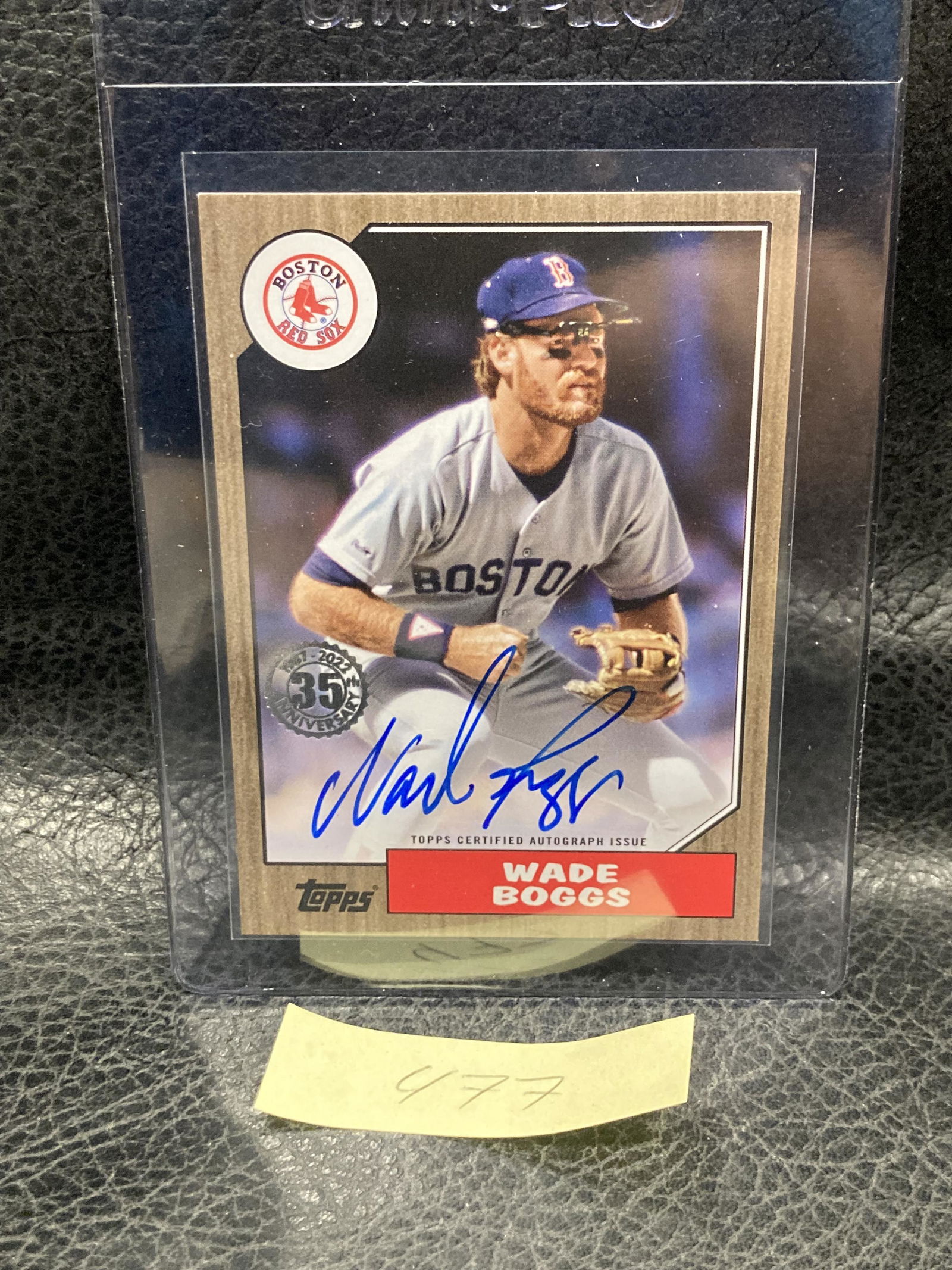 Wade Boggs 2022 Topps Series 1 On Card Auto /50 35th Anniversary 87 Throwback (1 of 2)