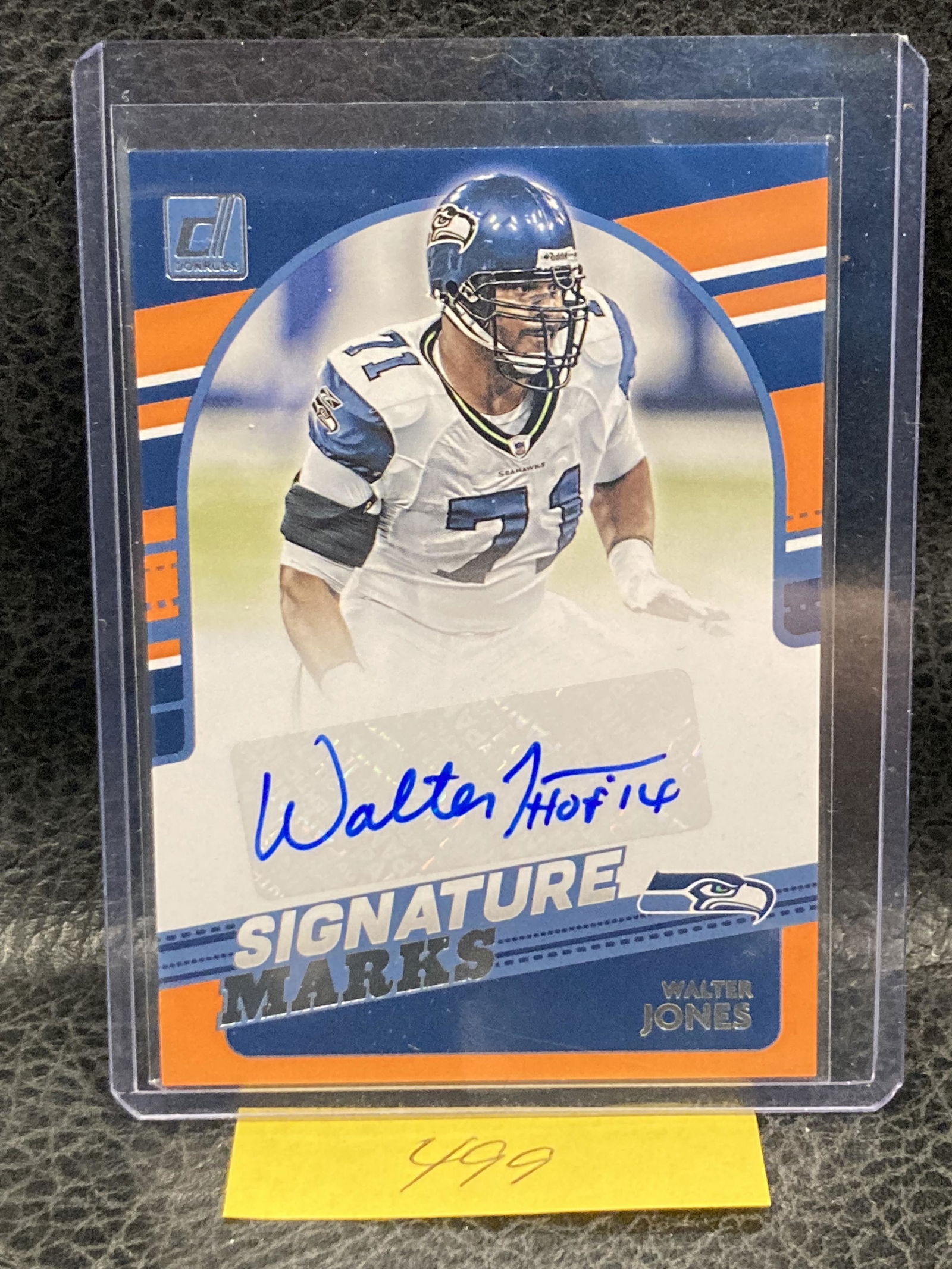 Walter Jones 2021 Donruss Football Signature Marks Auto Autograph Card SM 33 (1 of 1)