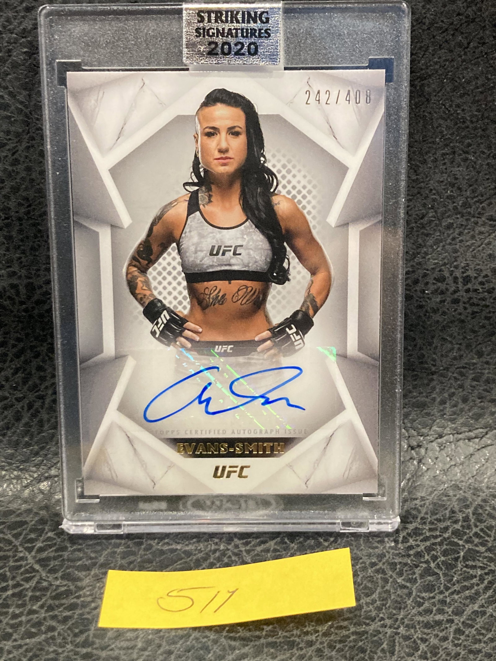 Ashlee EvansSmith 2020 Topps UFC Striking Signatures Encased Auto #/408: Ashlee EvansSmith 2020 Topps UFC Striking Signatures Encased Auto #/408