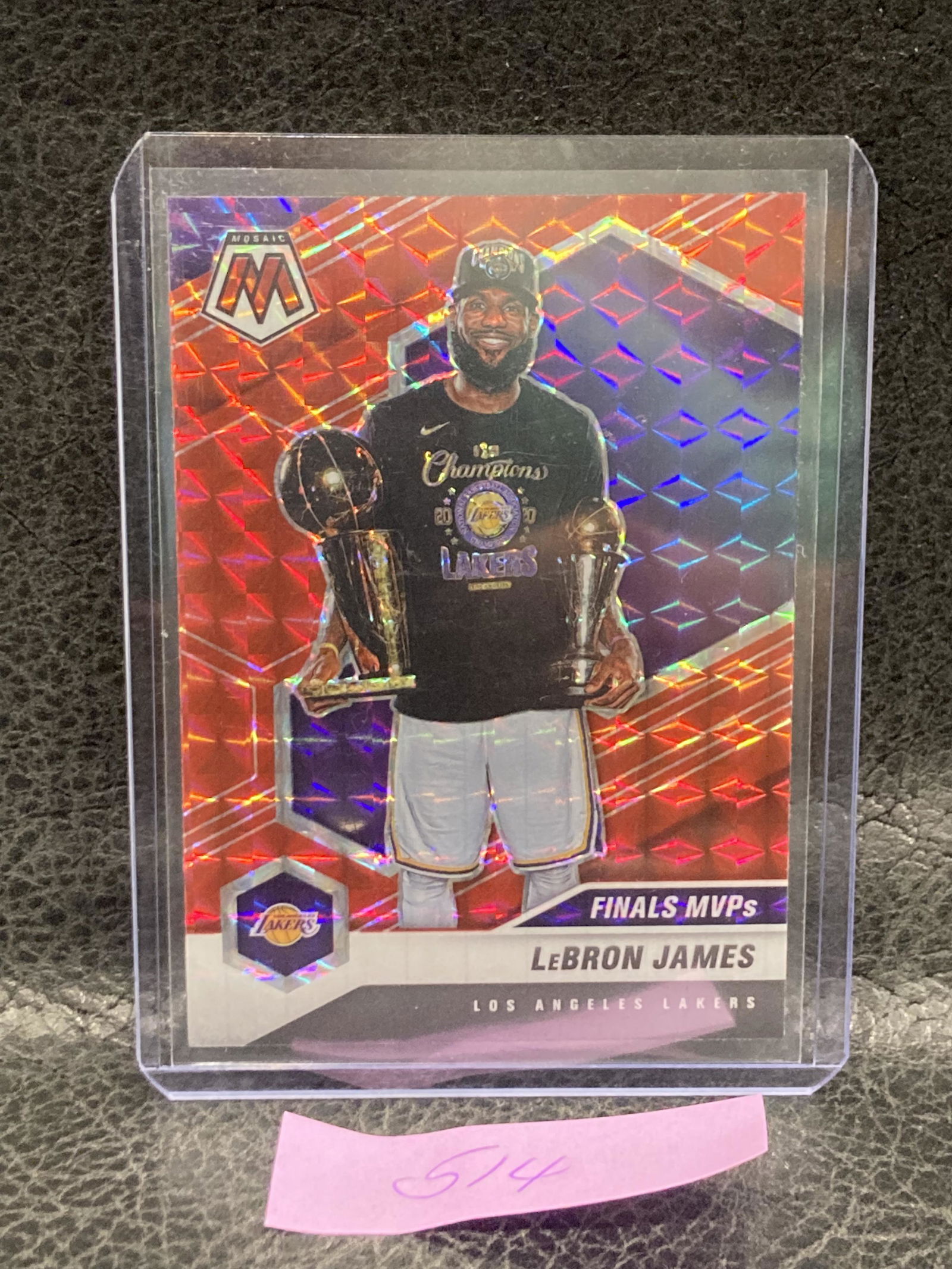 Lebron James 2020-21 Mosaic RED Prizm Finals MVP Insert Lakers NBA SP (1 of 2)