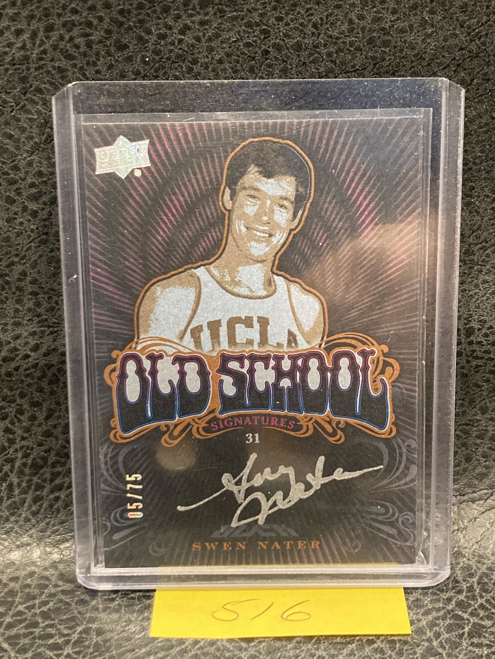 Swen Nater Ucla Signed Autographed  Old School Signatures Card #/75 Auto (1 of 2)