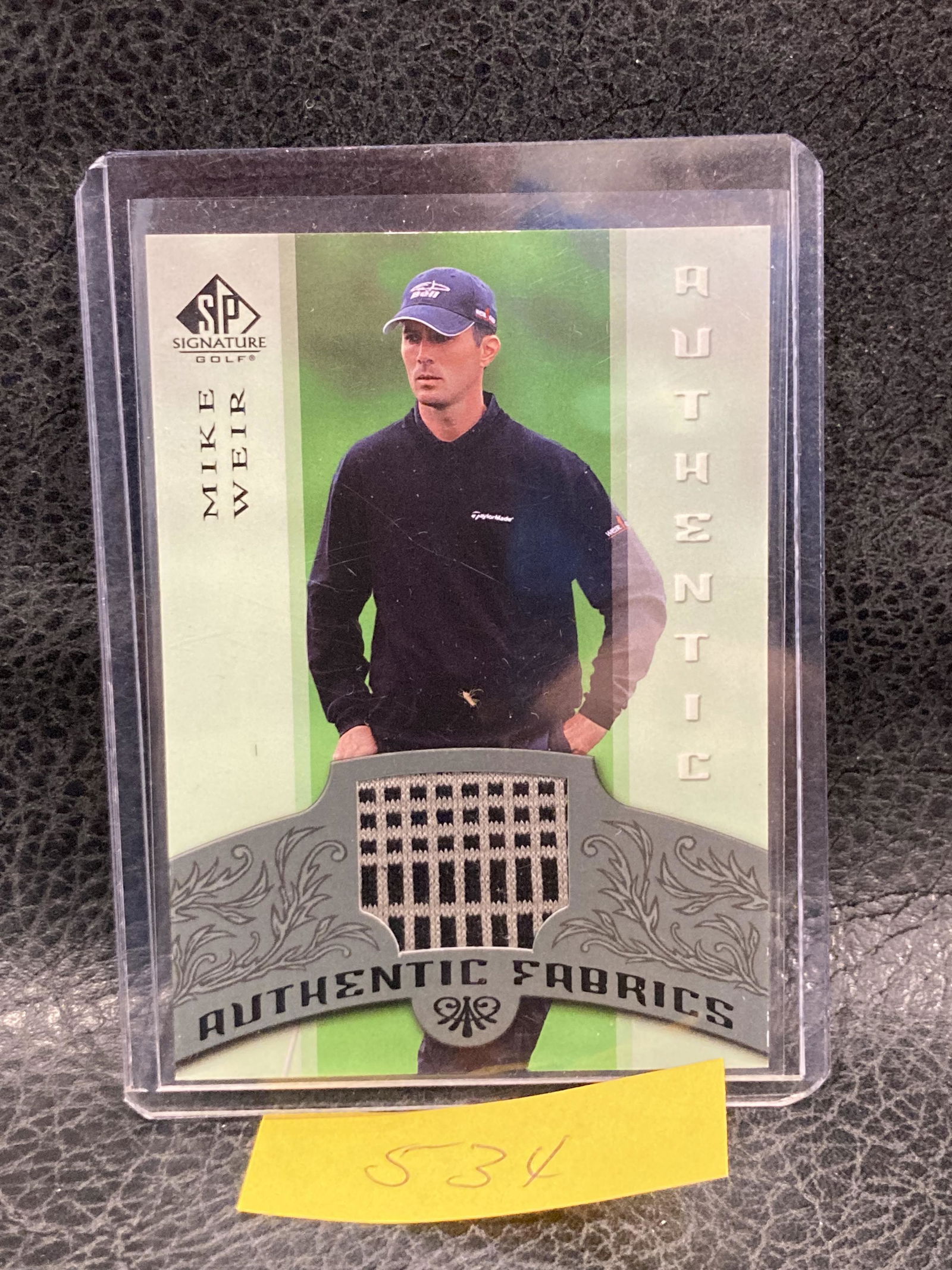 Mike Weir 2005 Sp Authentic Fabrics Tournament Worn Shirt Card #AF-MW (1 of 2)