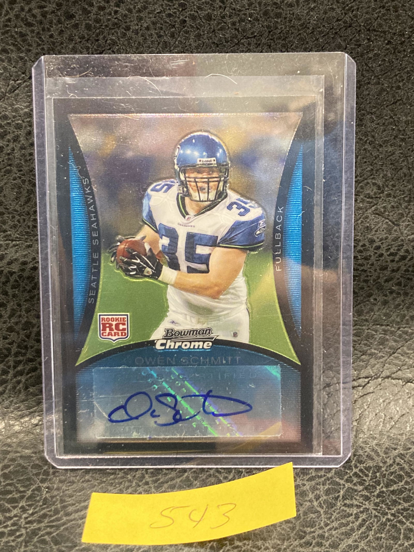Owen Schmitt 2008 Bowman Chrome #BC106 Rookie Auto RC (1 of 1)