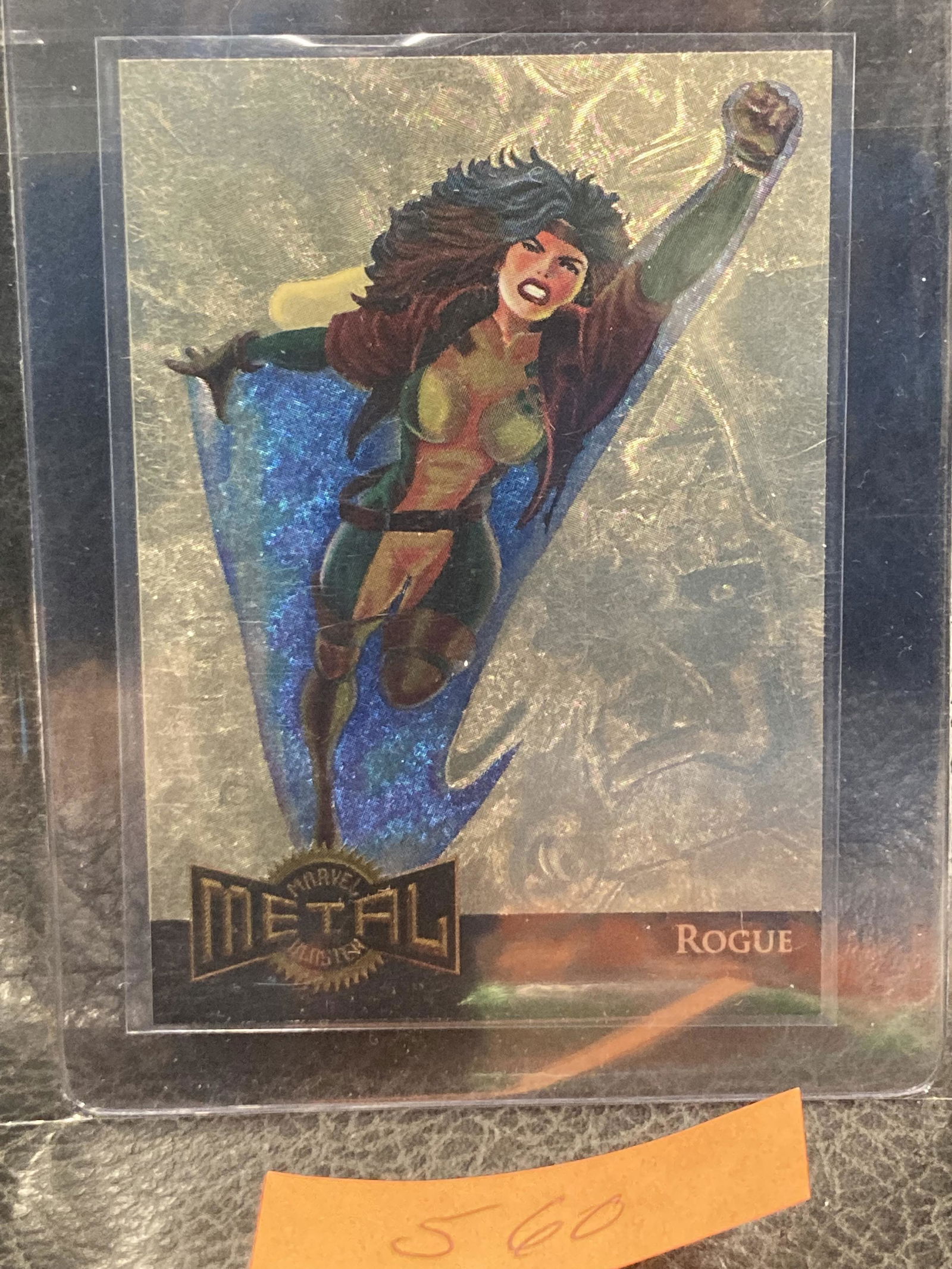 Rogue 1995 Fleer Metal Marvel Gold Blaster Chase Card Card #10 Of 18: Rogue 1995 Fleer Metal Marvel Gold Blaster Chase Card Card #10 Of 18