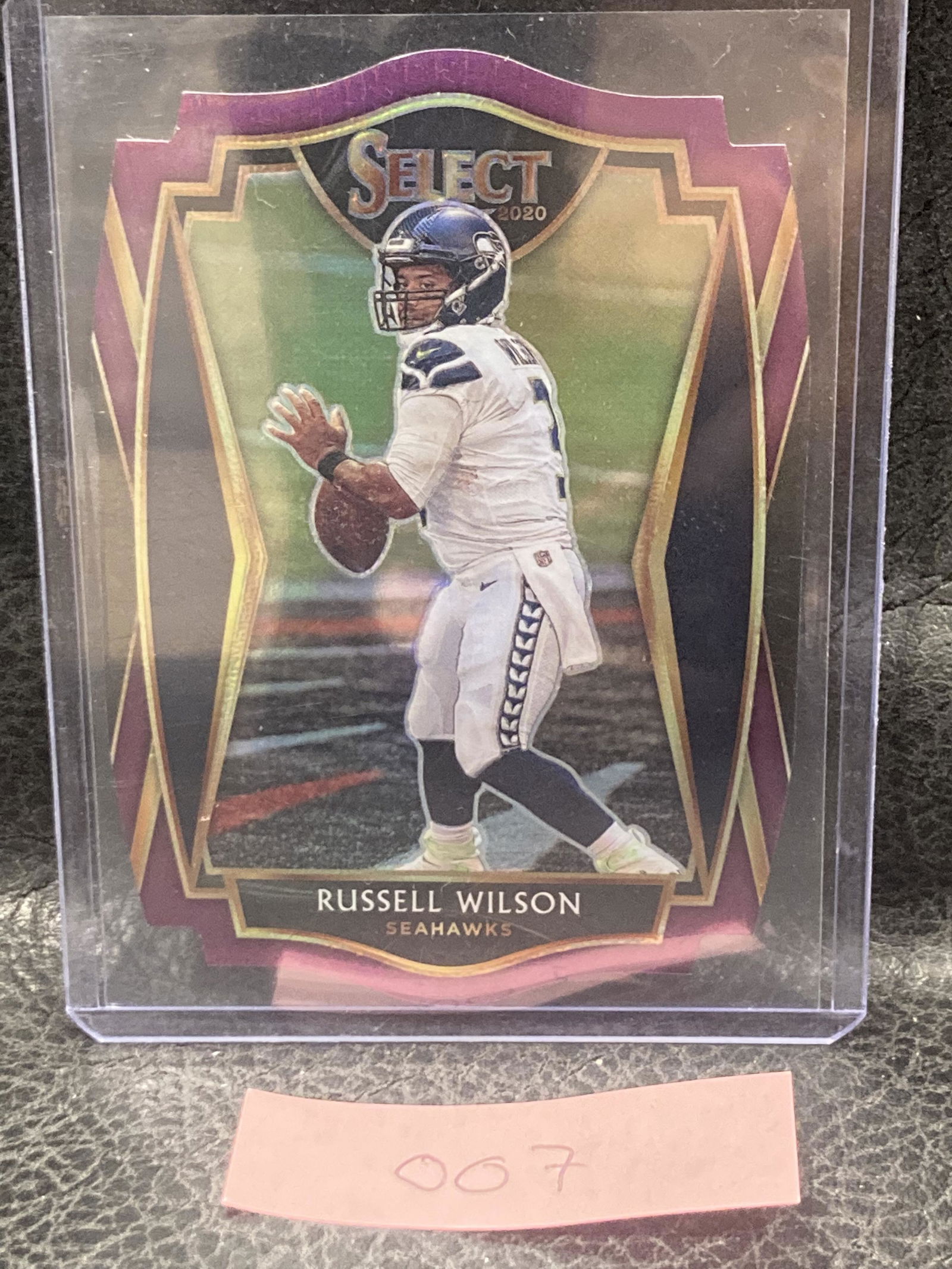 Russell Wilson 2020 Select Premier Level Purple Die Cut Prizm Seattle Seahawks (1 of 2)