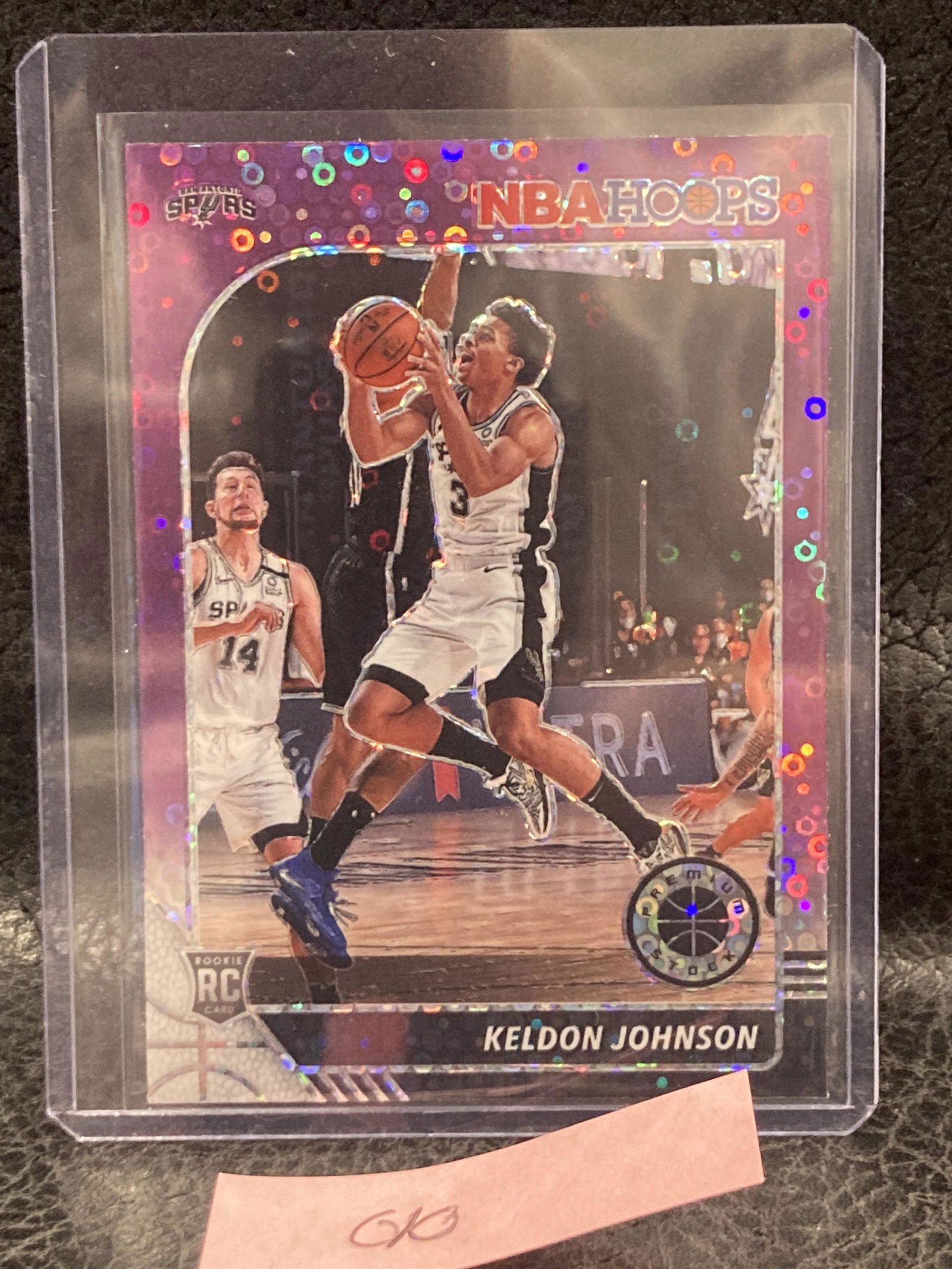 Keldon Johnson 2019-20 Nba Hoops Premium Stock Rookie Purple Disco Prizm Rc (1 of 2)