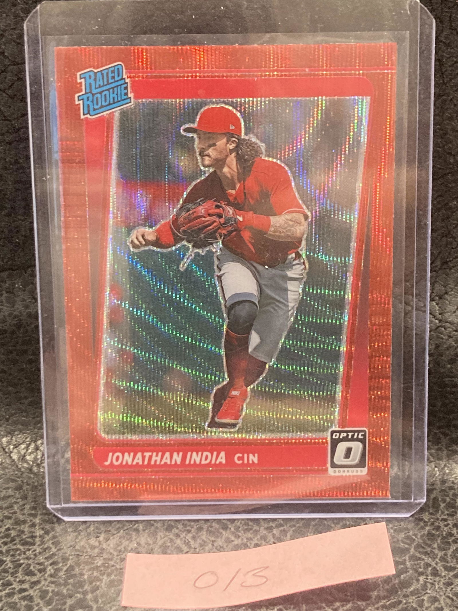 Jonathan India2021 Donruss Optic Red Wave Prizm Rated Rookie Rc #101 Reds (1 of 2)