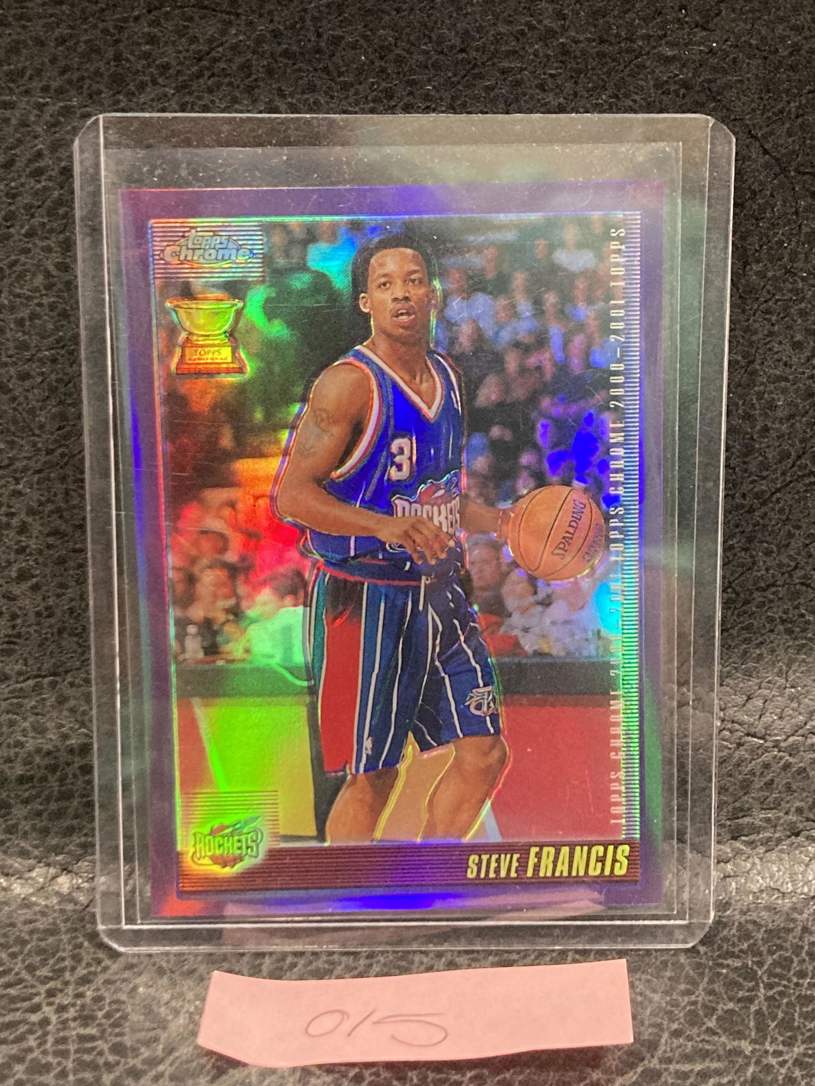 2000-01 Topps Chrome Purple Refractor Steve Francis #28 (1 of 2)