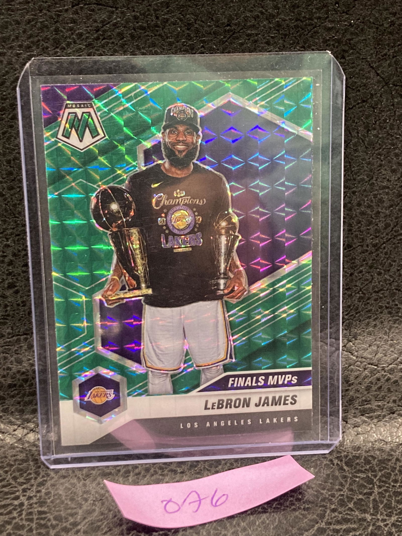 LeBron James 2020-21 Panini Mosaic Green Prizm Finals MVP #297 Insert (1 of 2)