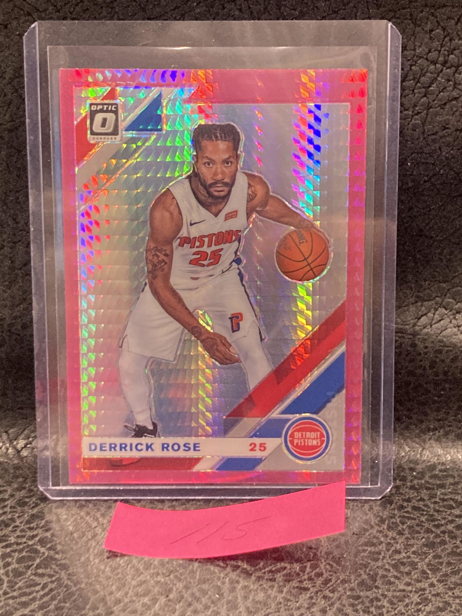 Derrick Rose 2019-2020 Donruss Optic #116 Pink Hyper Pistons (1 of 2)