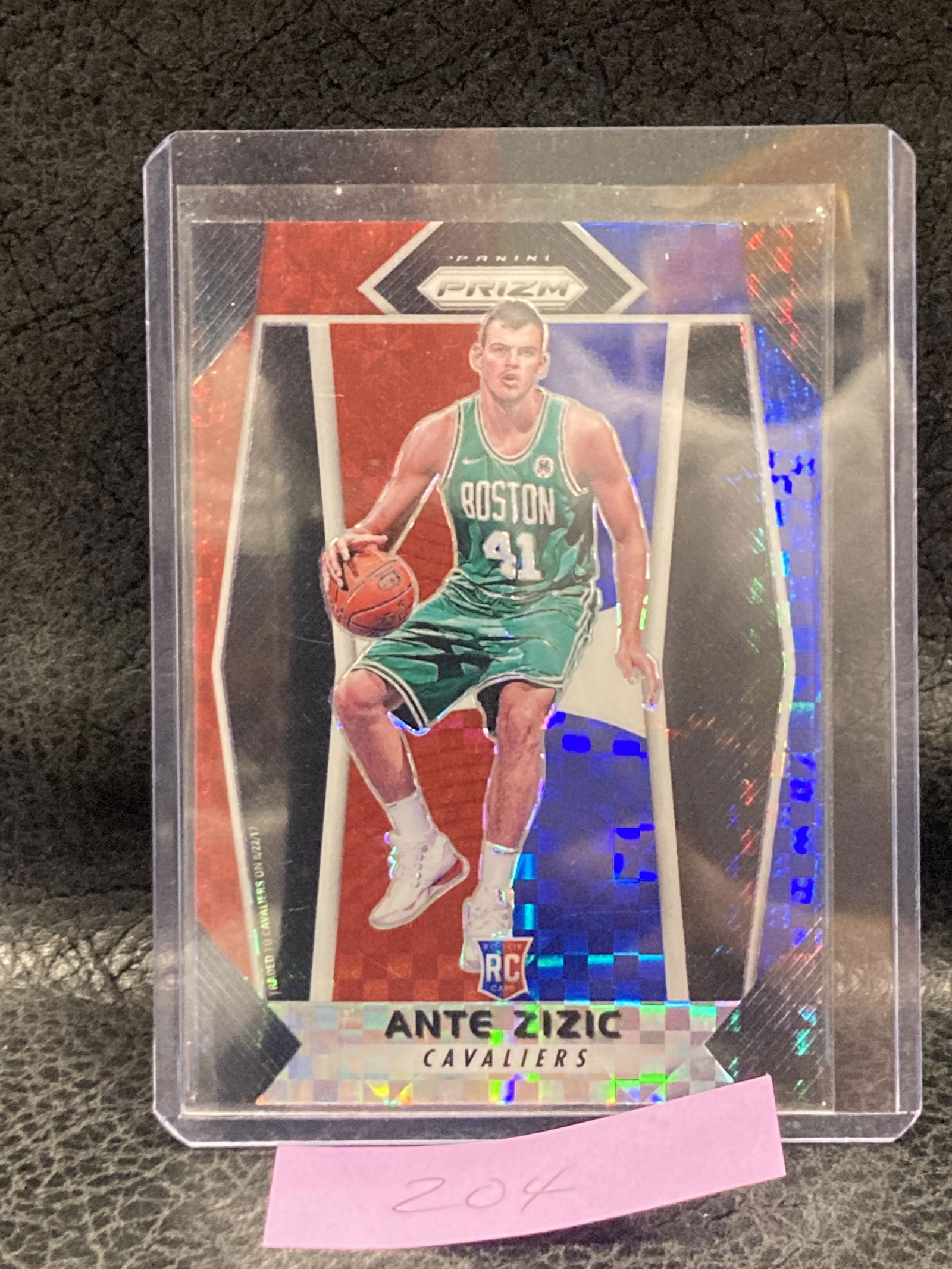 Ante Zizic 2017-18 Prizm #19 Red White Blue Rookie Card Cavaliers (1 of 2)