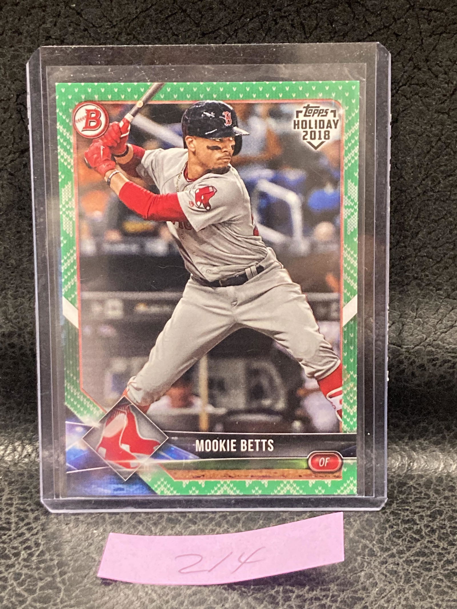 Mookie Betts 2018 Topps Holiday Bowman Green Holiday Sweater /99 #TH-MBE (1 of 2)