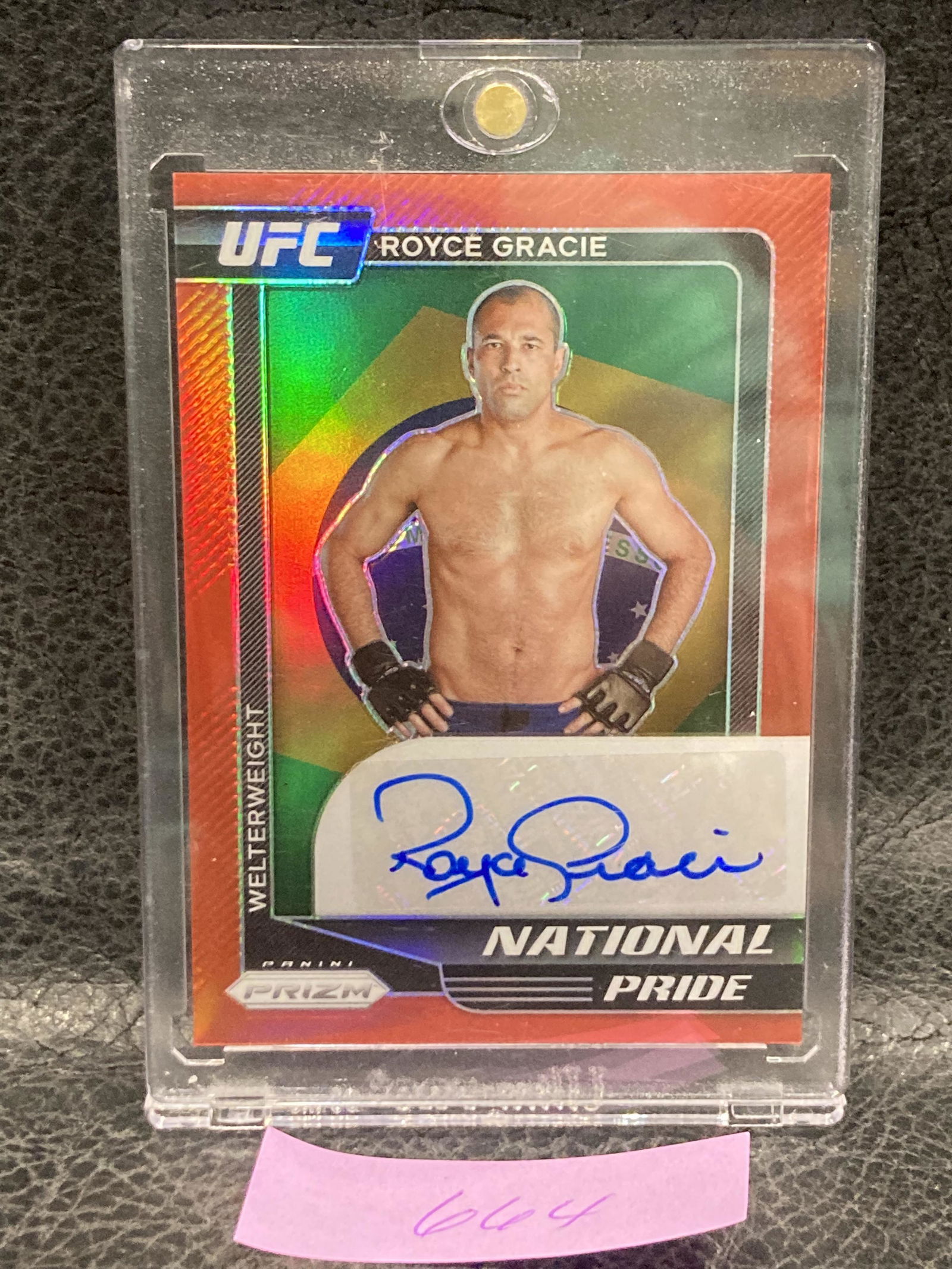Royce Gracie 2021 UFC Prizm Auto Red National Pride Autograph (1 of 2)