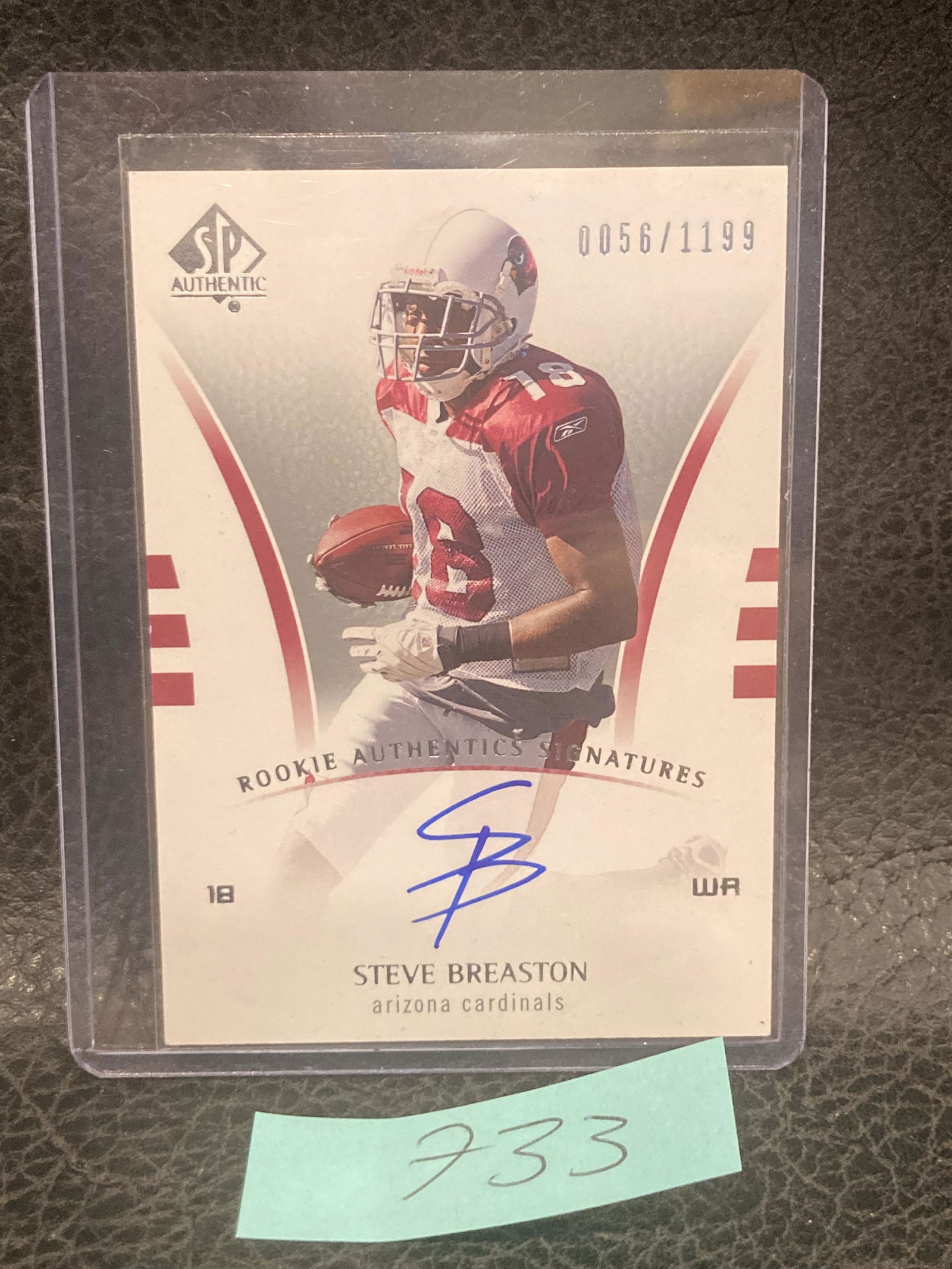 Steve Breaston 2007 Sp Authentic Auto Rc /1199 #229 (1 of 2)
