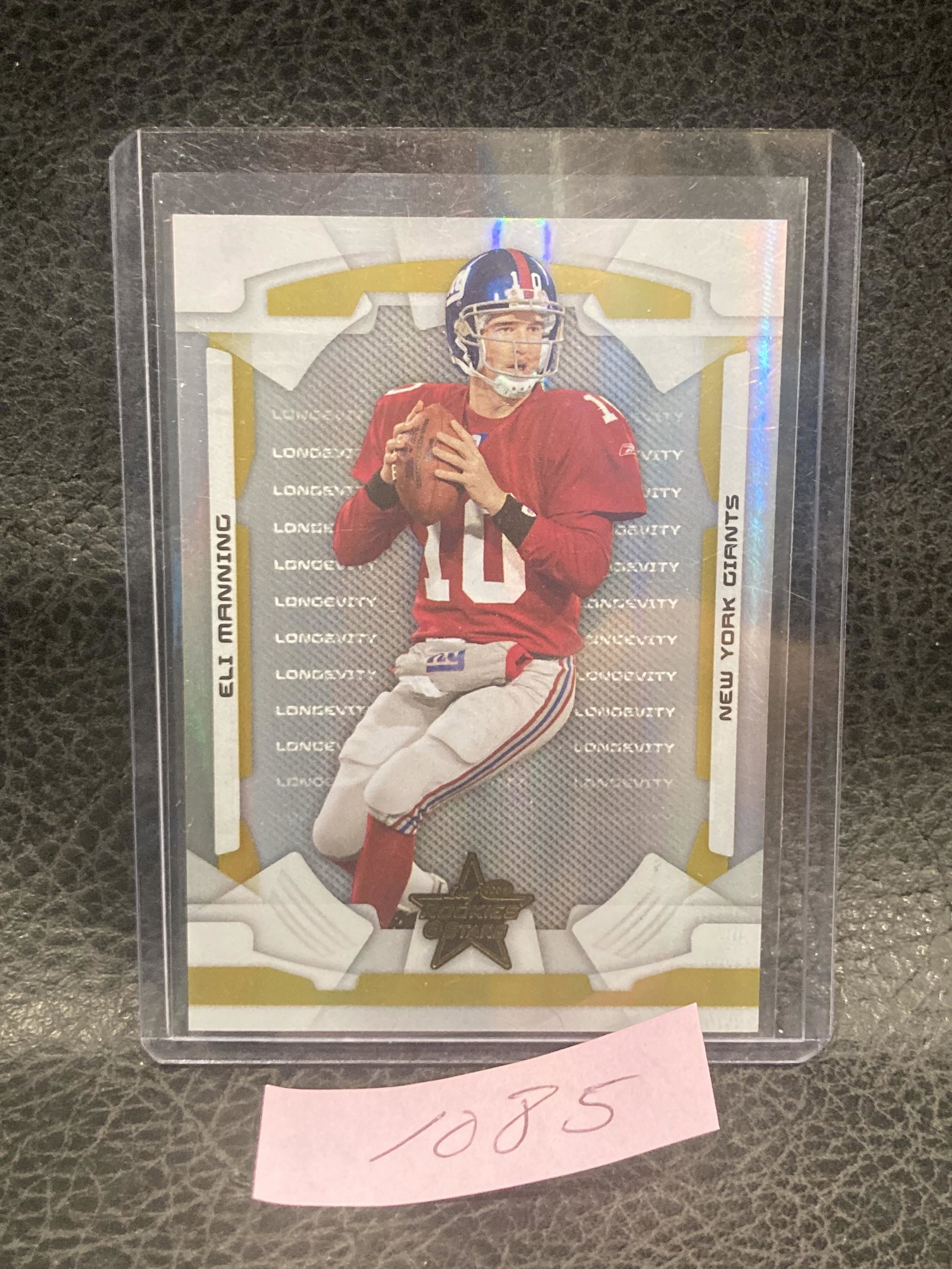 Eli Manning 2008 Leaf Rookies & Stars Longevity Parallel Gold /49 #63: Eli Manning 2008 Leaf Rookies & Stars Longevity Parallel Gold /49 #63