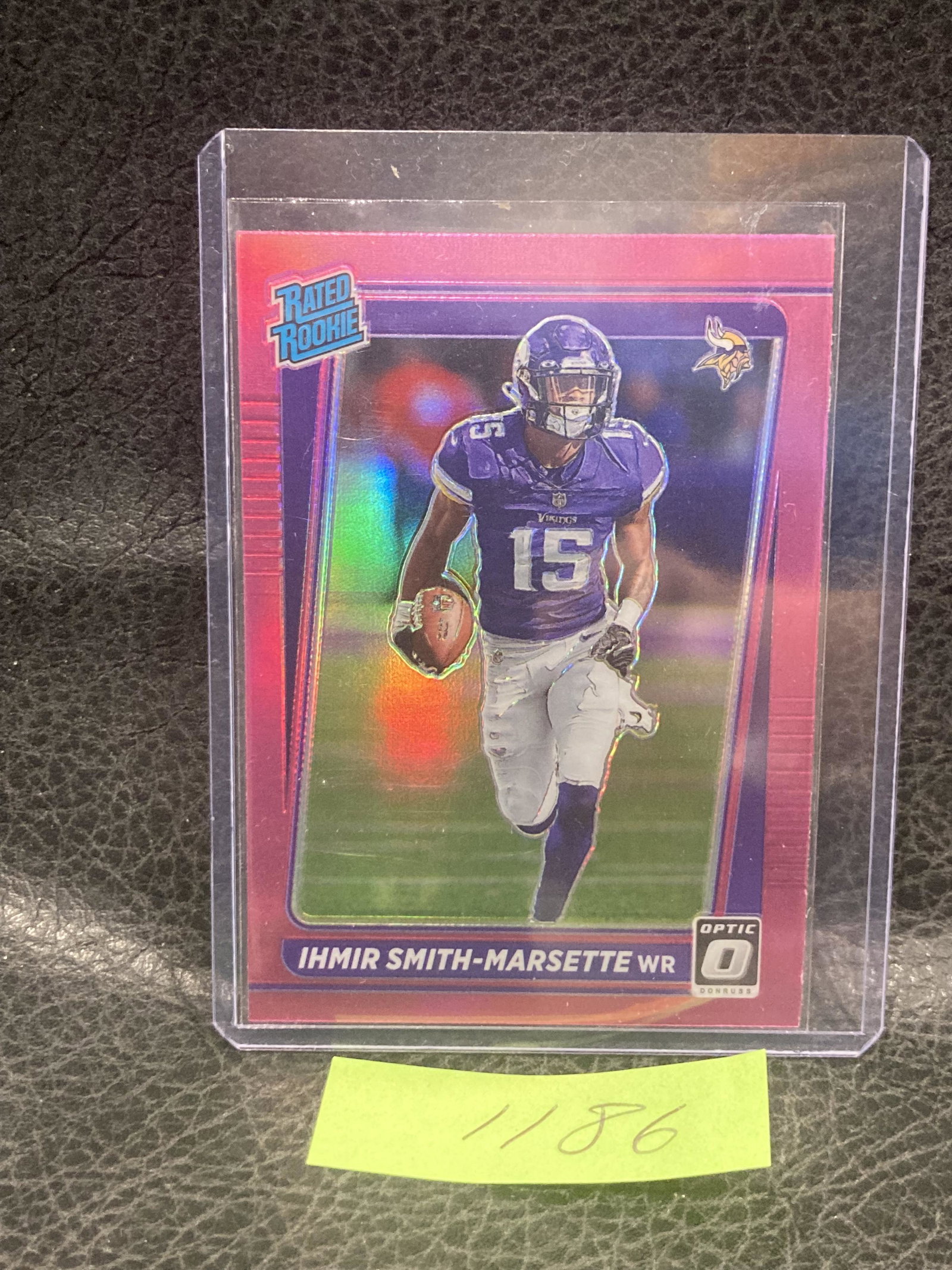 Ihmir SmithMarsette 2021 Donruss Football Rated Rookie 291 Pink Optic Vikings (1 of 2)