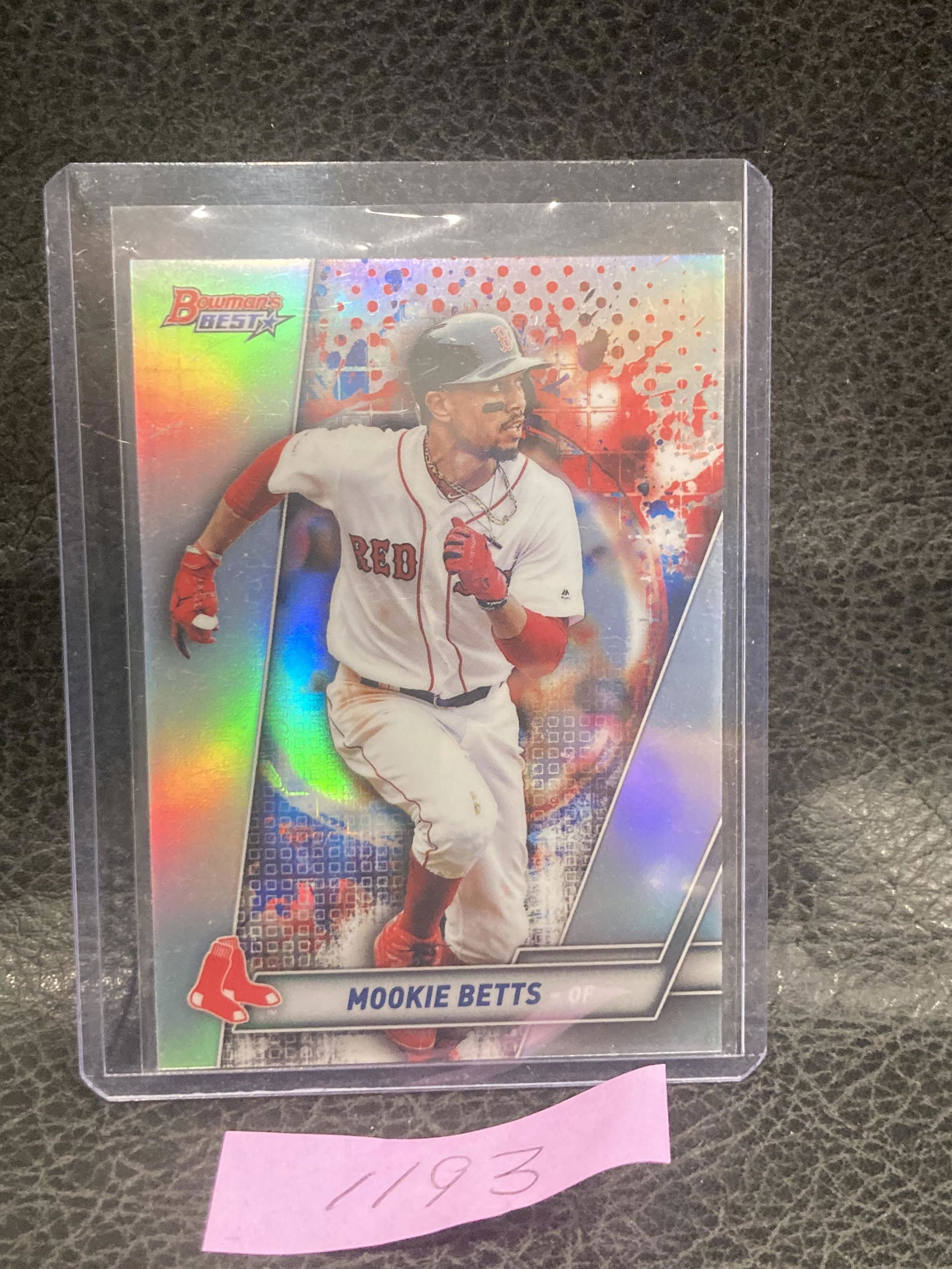 Mookie Betts 2019 Bowmans Best #8 Refractor Red Sox (1 of 2)