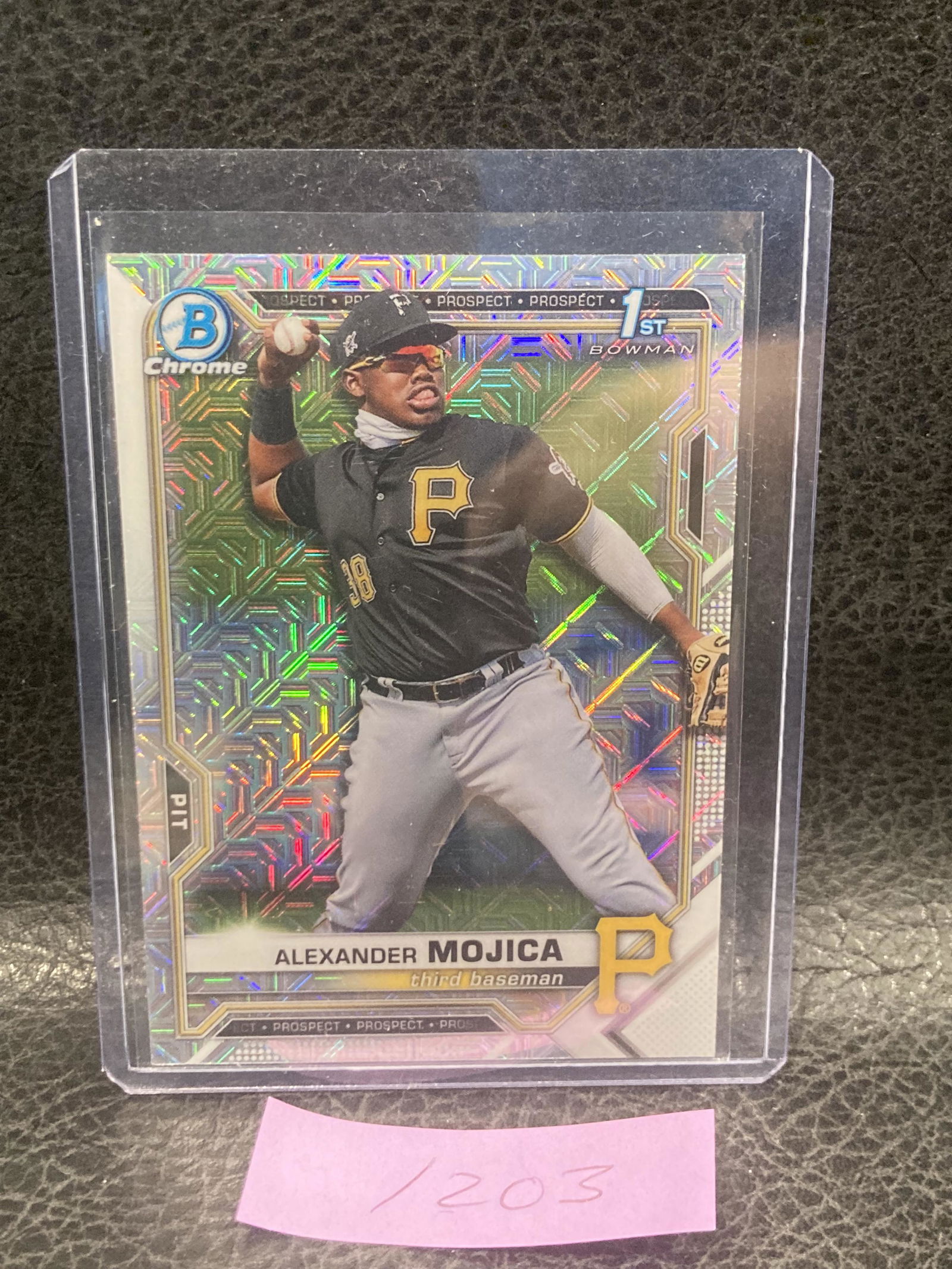 Alexander Mojica 2021 Bowman Chrome 1st Bowman Mojo Refractor (1 of 2)