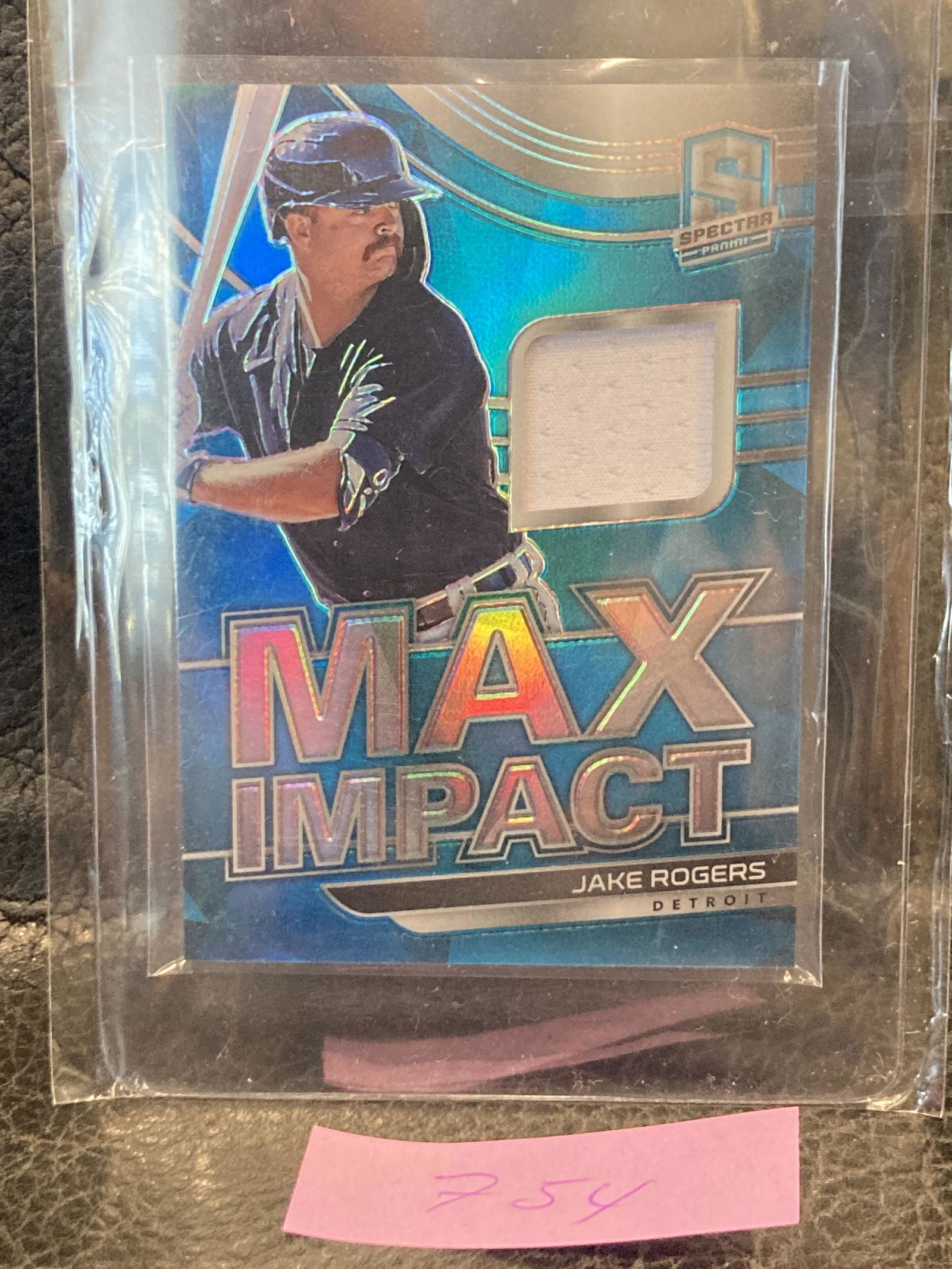 Jake Rogers 2021 Spectra Max Impact /50 Silver Holo Patch (1 of 2)