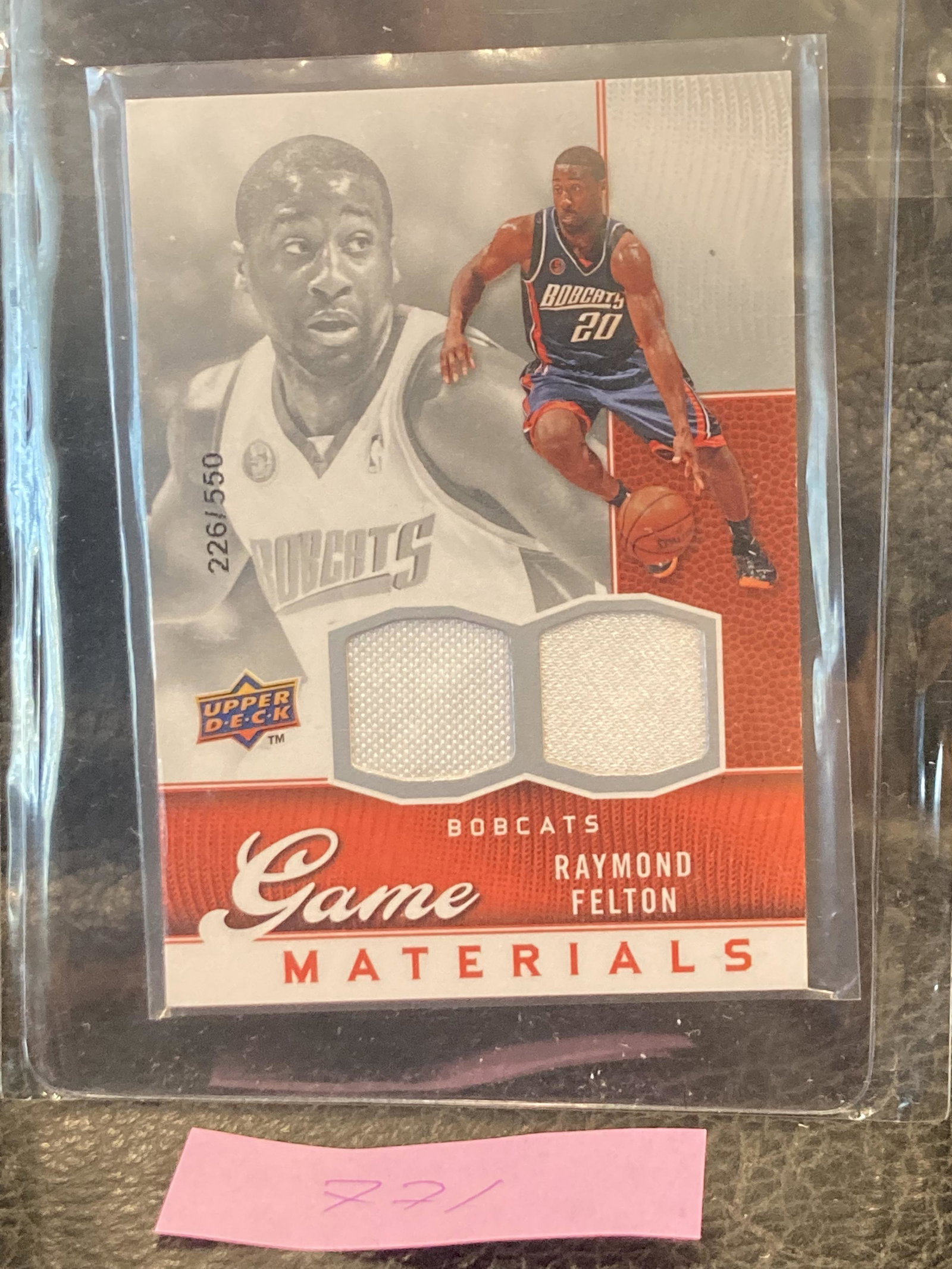 Raymond Felton 2009-10 Upper Deck Game Materials Jersey #GJ-FE /550 (1 of 2)
