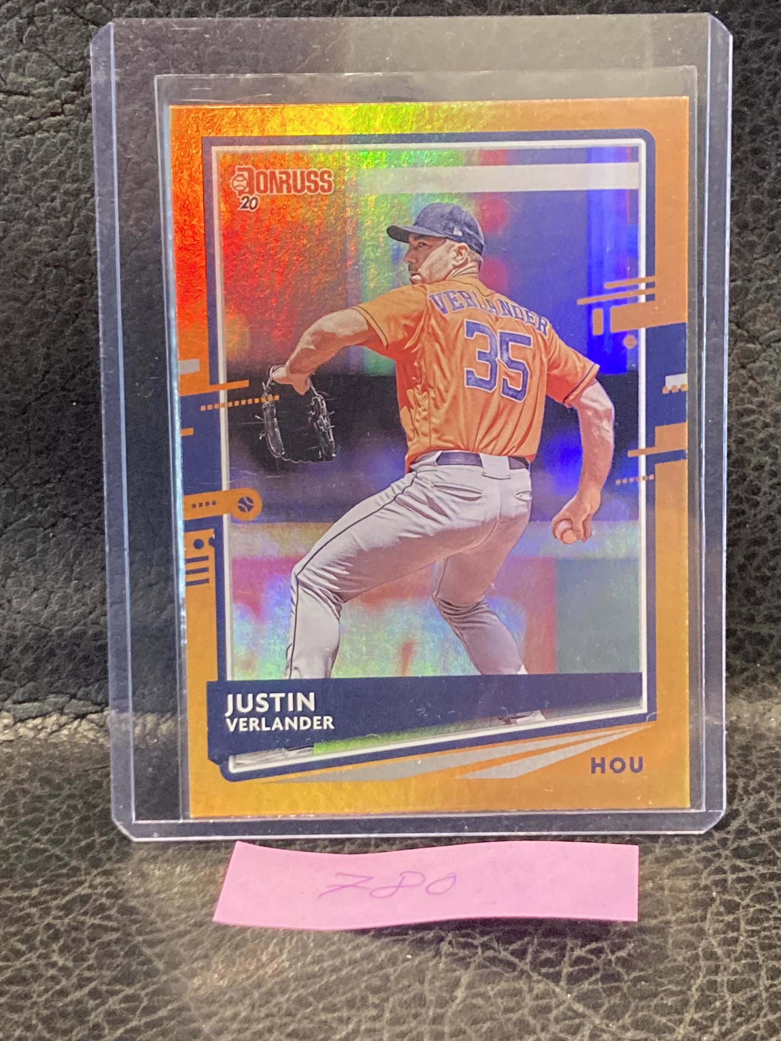 Justin Verlander 2020 Donruss Baseball Orange Astros (1 of 2)