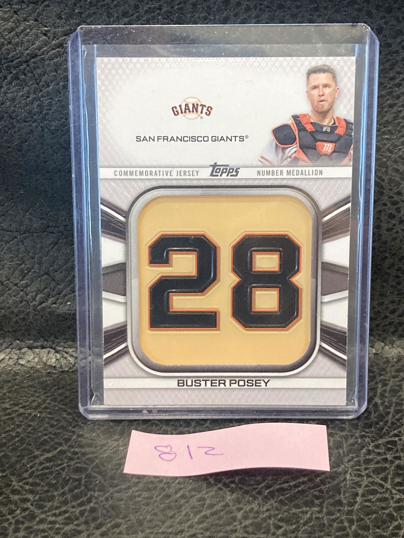 Buster Posey 2022 Topps Baseball Commemorative Player Jersey Number Medallion (1 of 2)